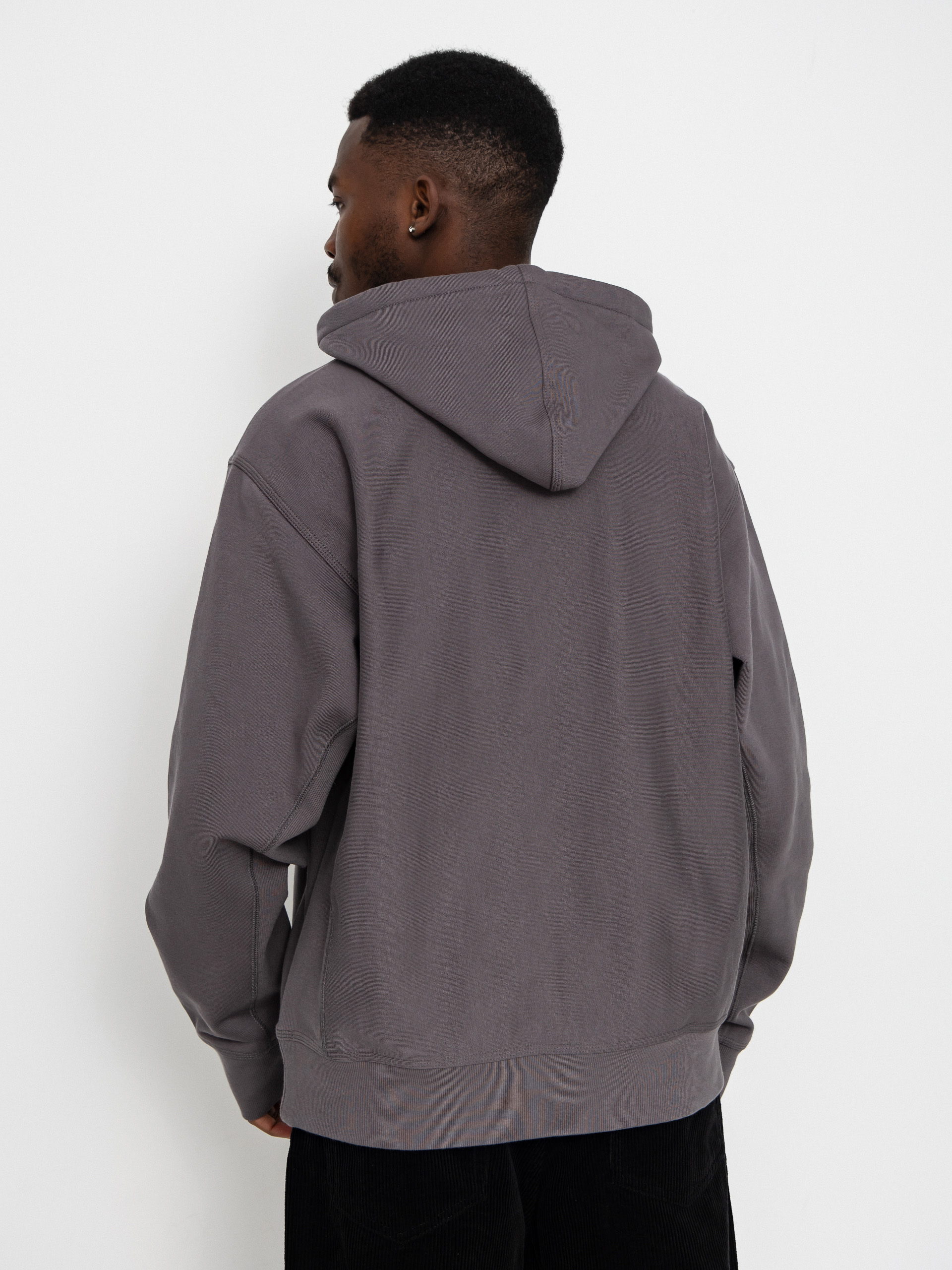 Kapucnis pulóver Carhartt WIP American Script HD (porphyry)