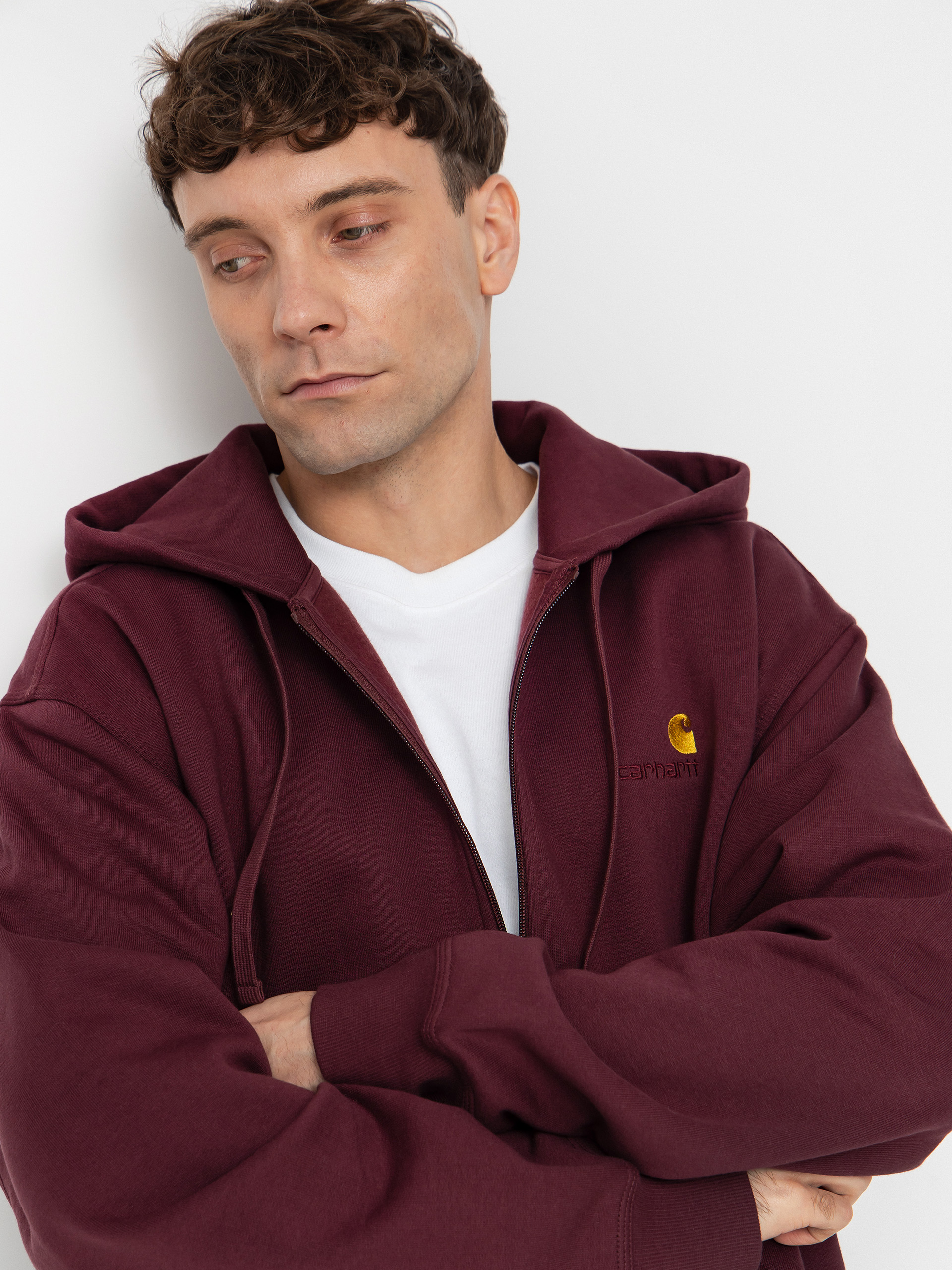 Kapucnis pulóver Carhartt WIP American Script ZHD (rondo)