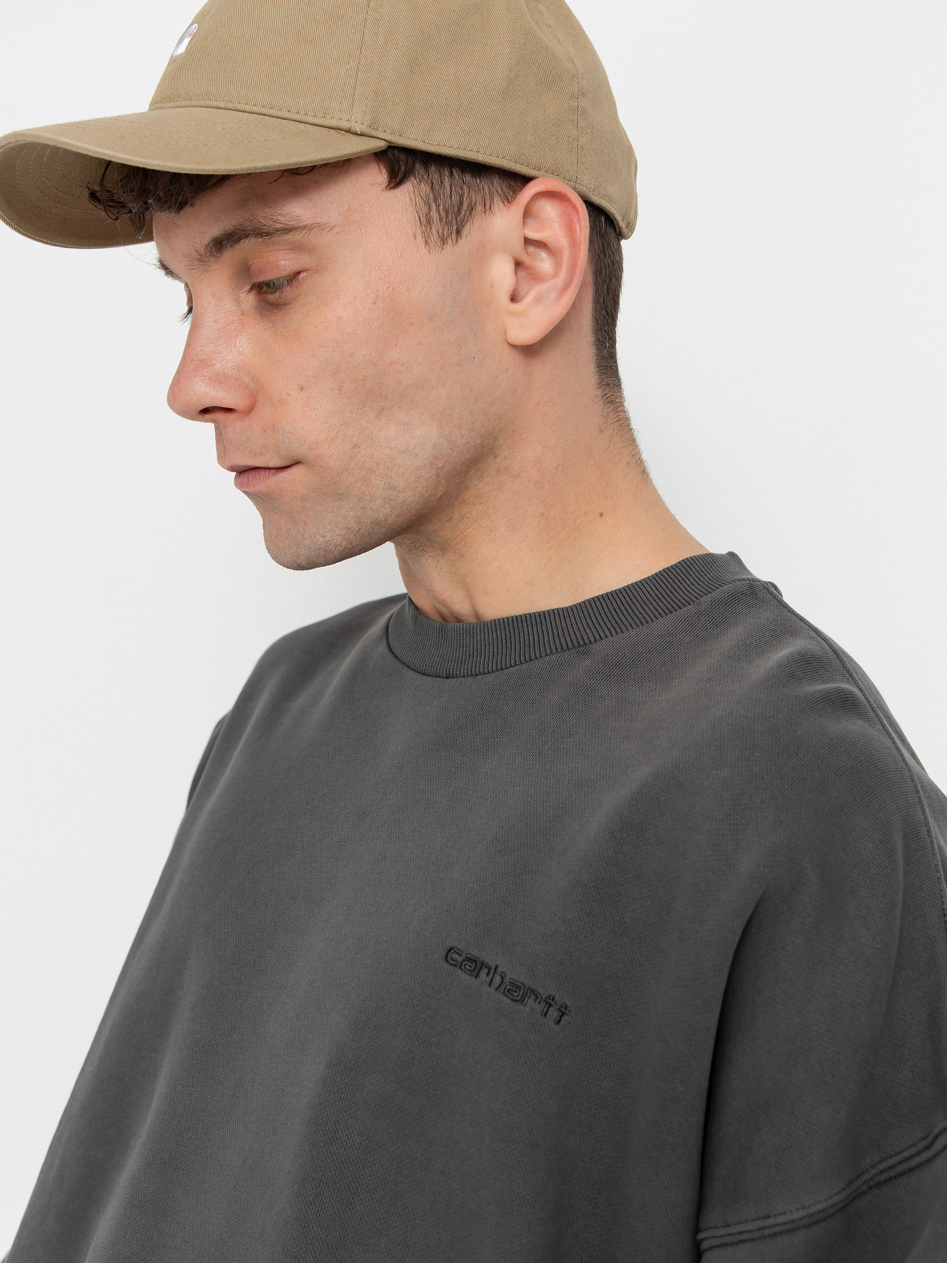 Carhartt WIP Benton Pulóver (graphite/garment dyed)
