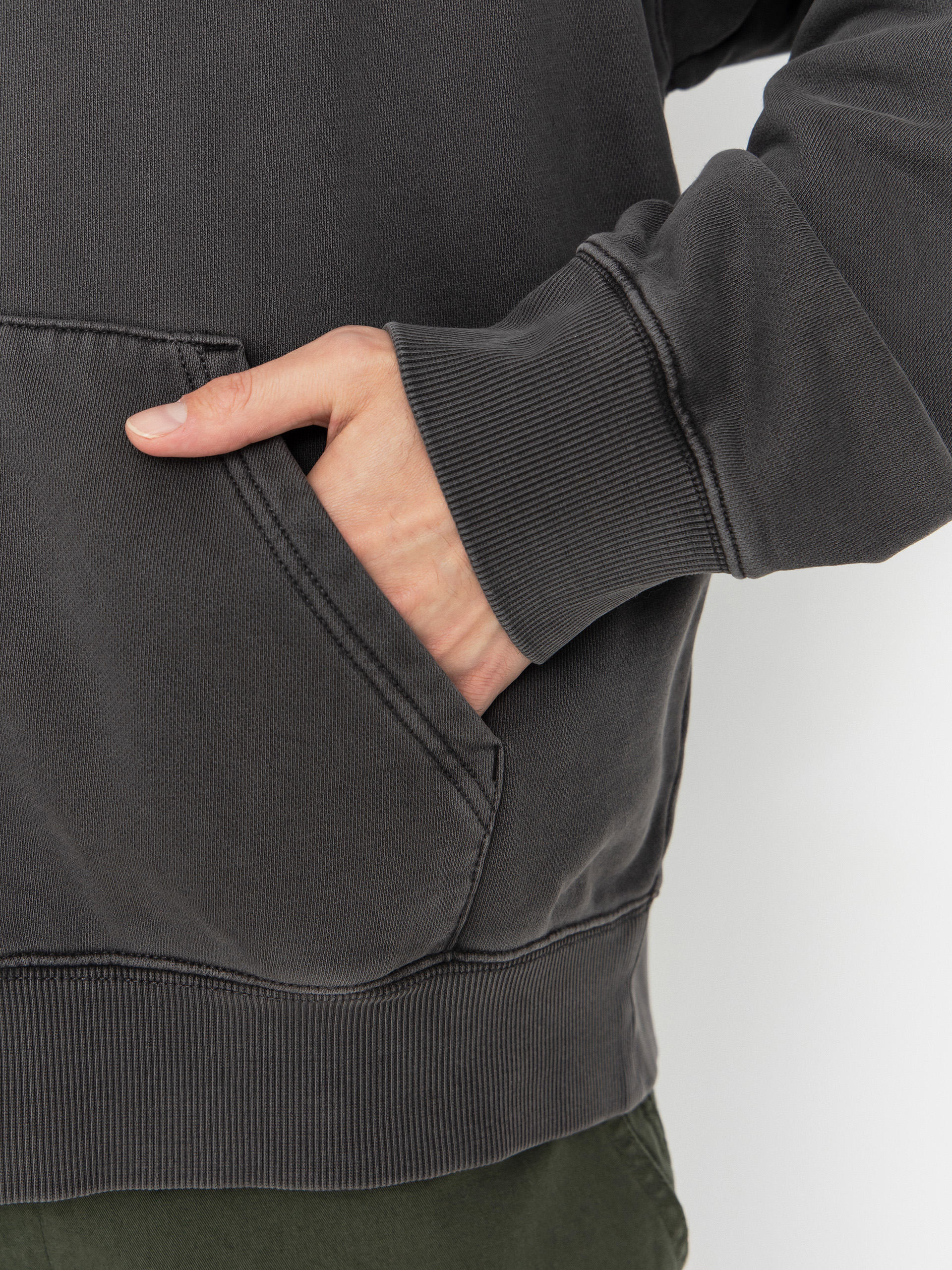 Kapucnis pulóver Carhartt WIP Benton ZHD (graphite/garment dyed)