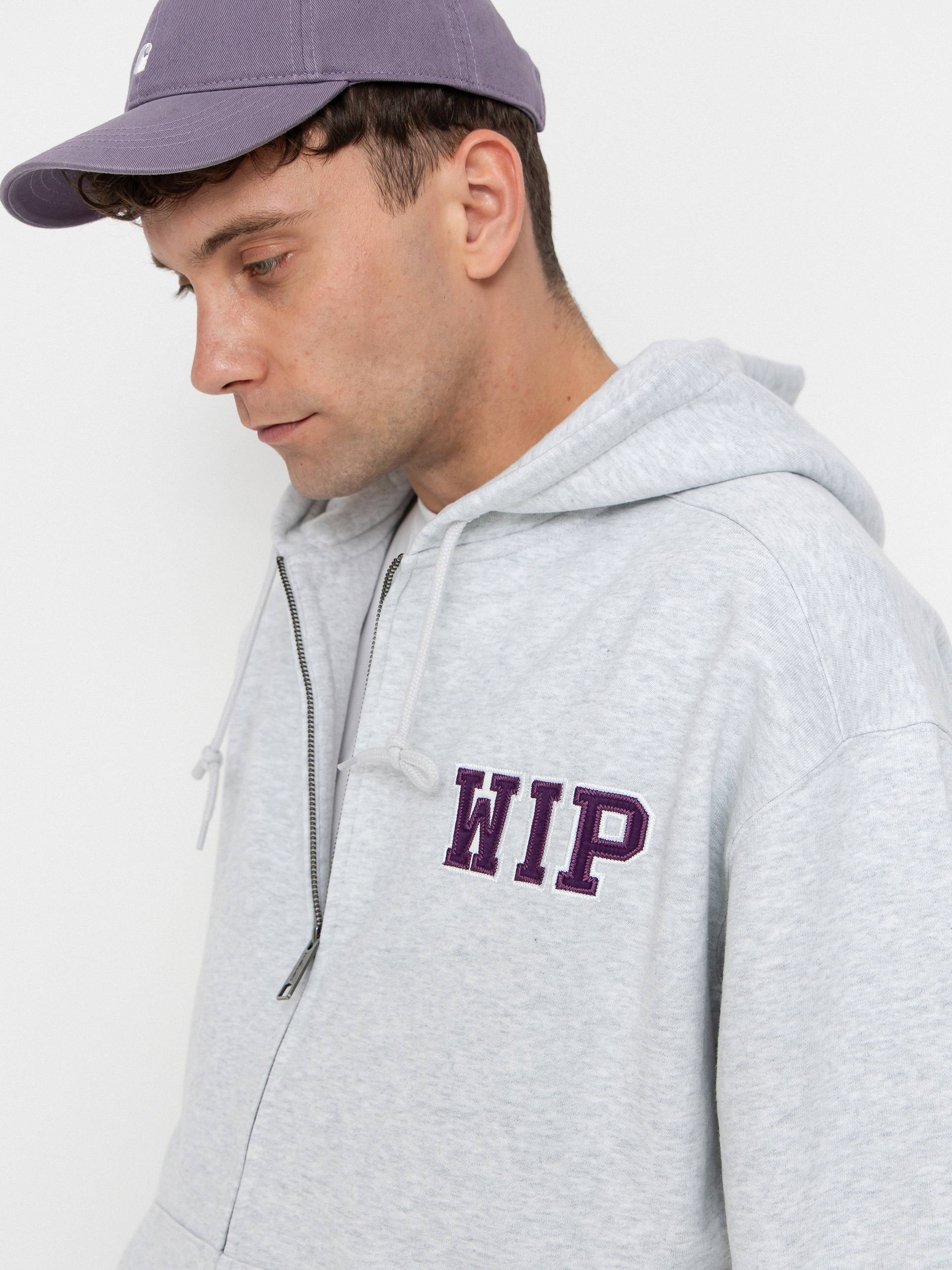 Kapucnis pulóver Carhartt WIP Mini Wip ZHD (ash heather/stone washed)