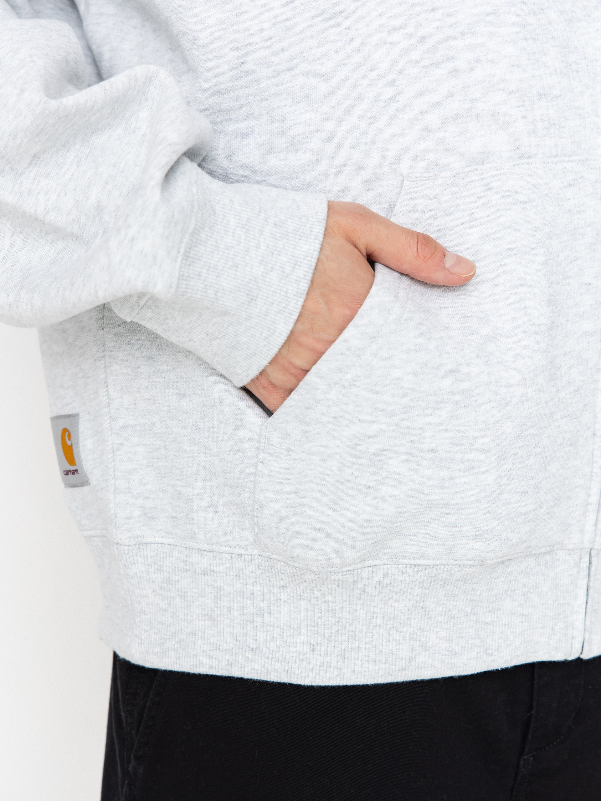 Kapucnis pulóver Carhartt WIP Mini Wip ZHD (ash heather/stone washed)