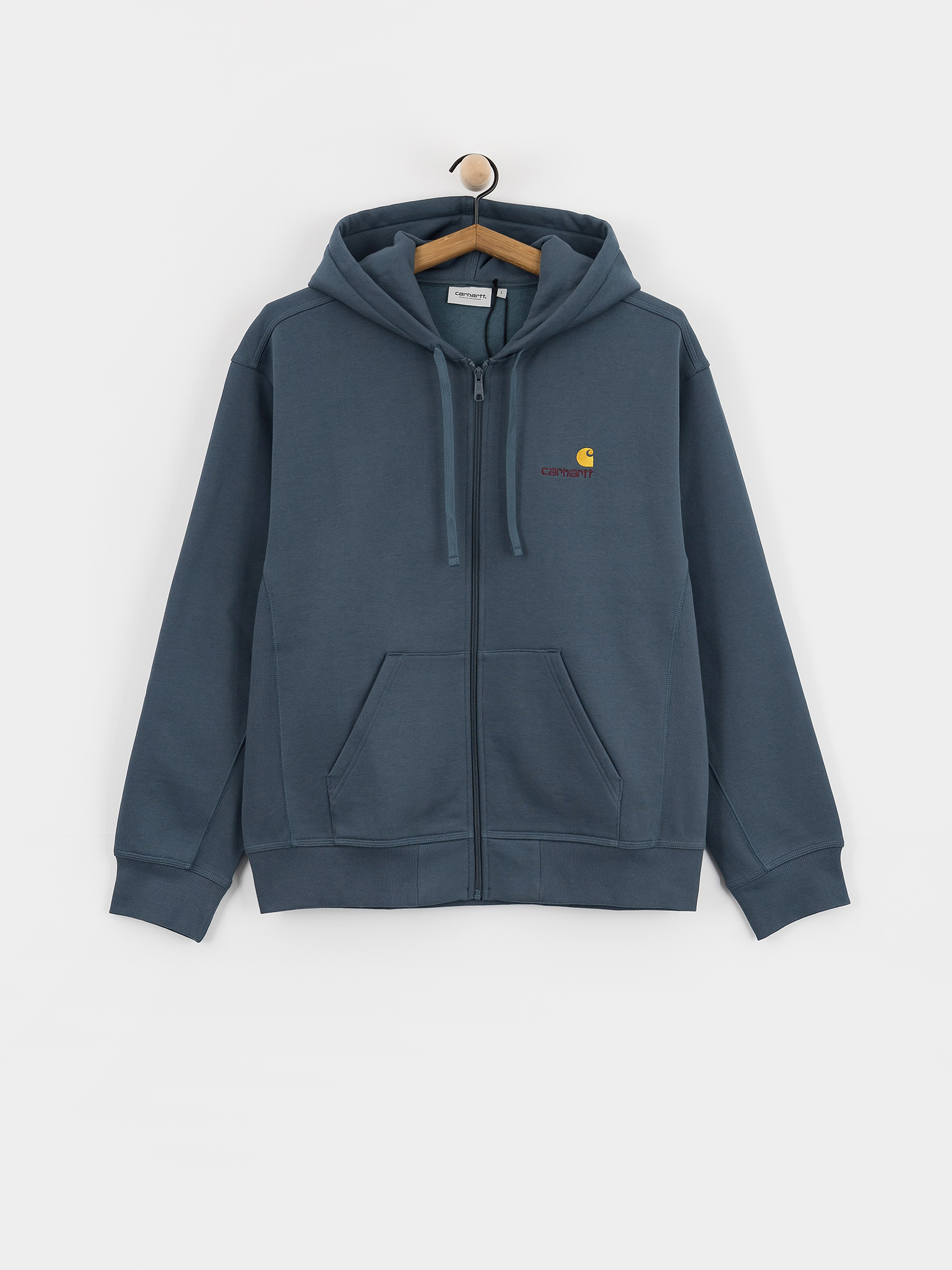 Kapucnis pulóver Carhartt WIP American Script ZHD (office blue)