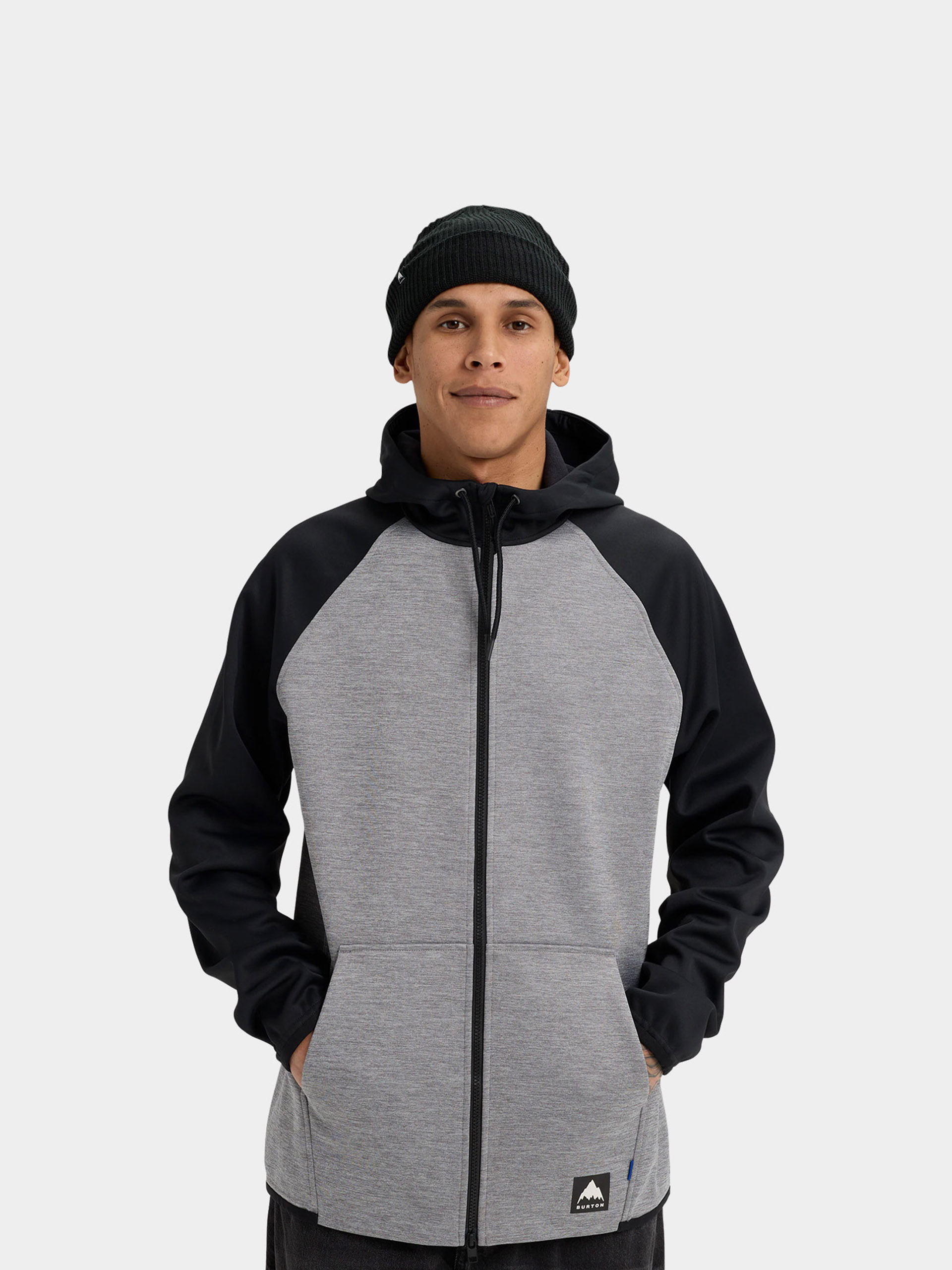 Férfi Thermo pulóver Burton Crown ZHD (gray heather/true black)