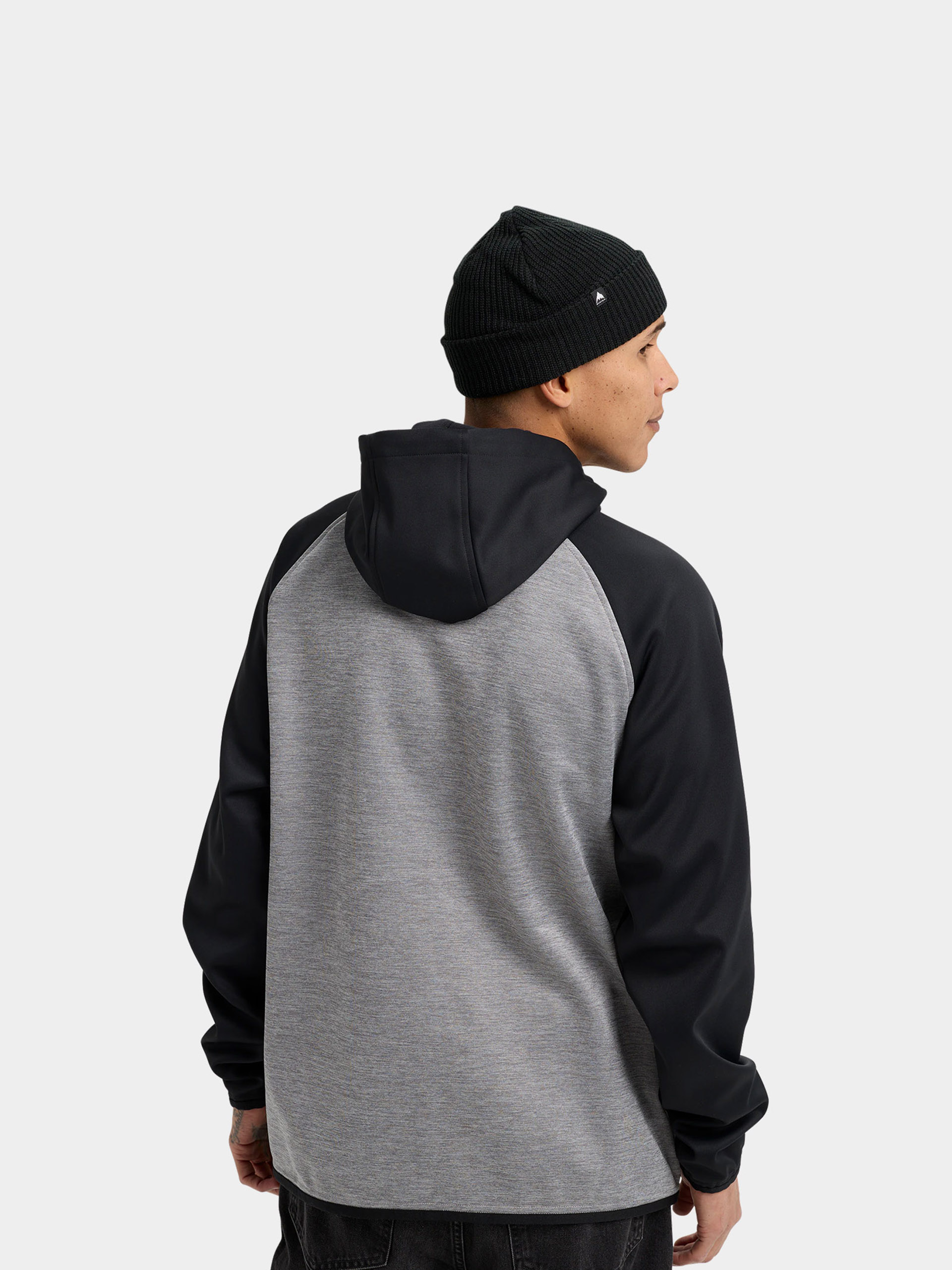 Férfi Thermo pulóver Burton Crown ZHD (gray heather/true black)