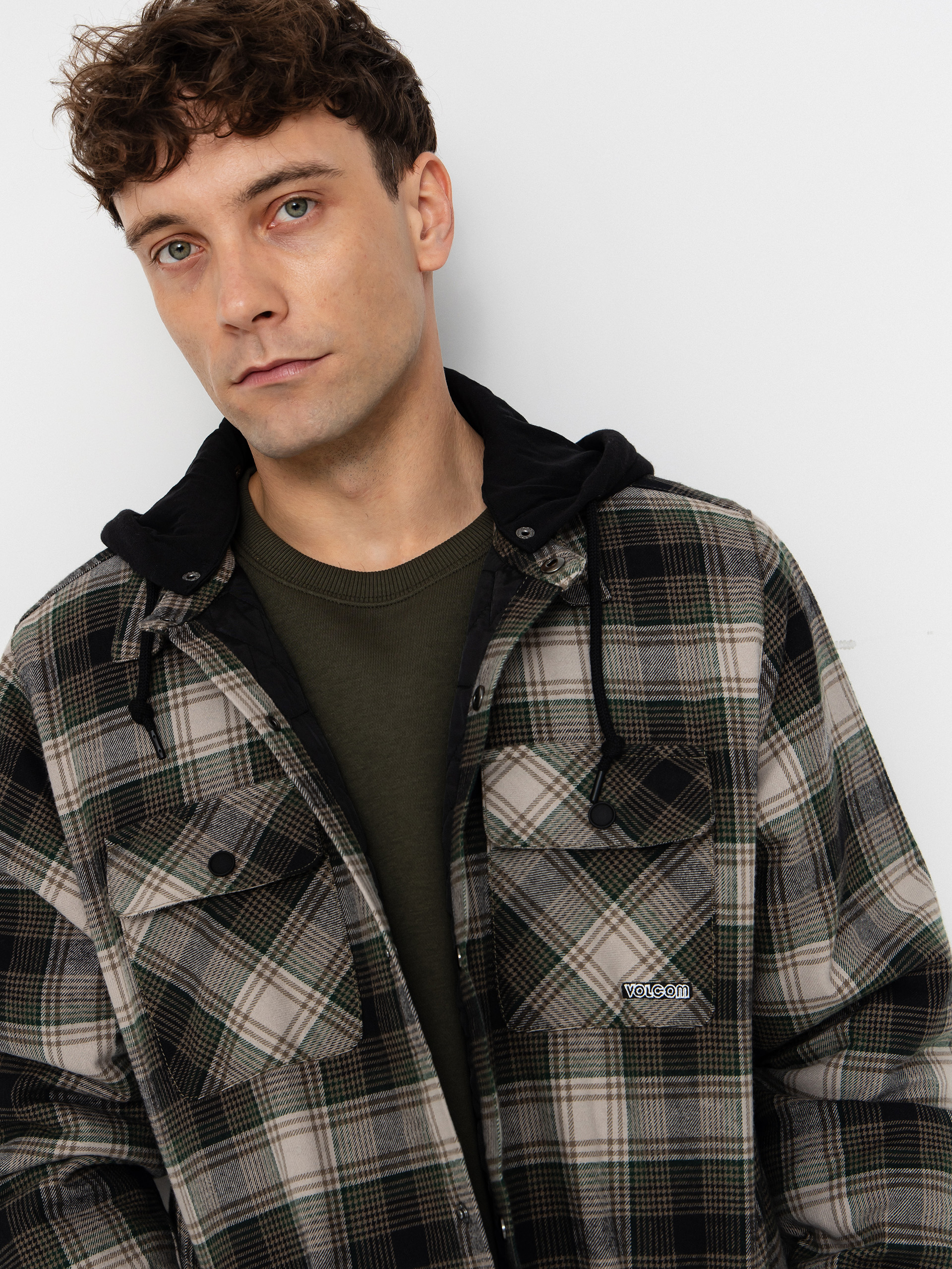 Dzseki Volcom Kenson Ins Flannel (black green)