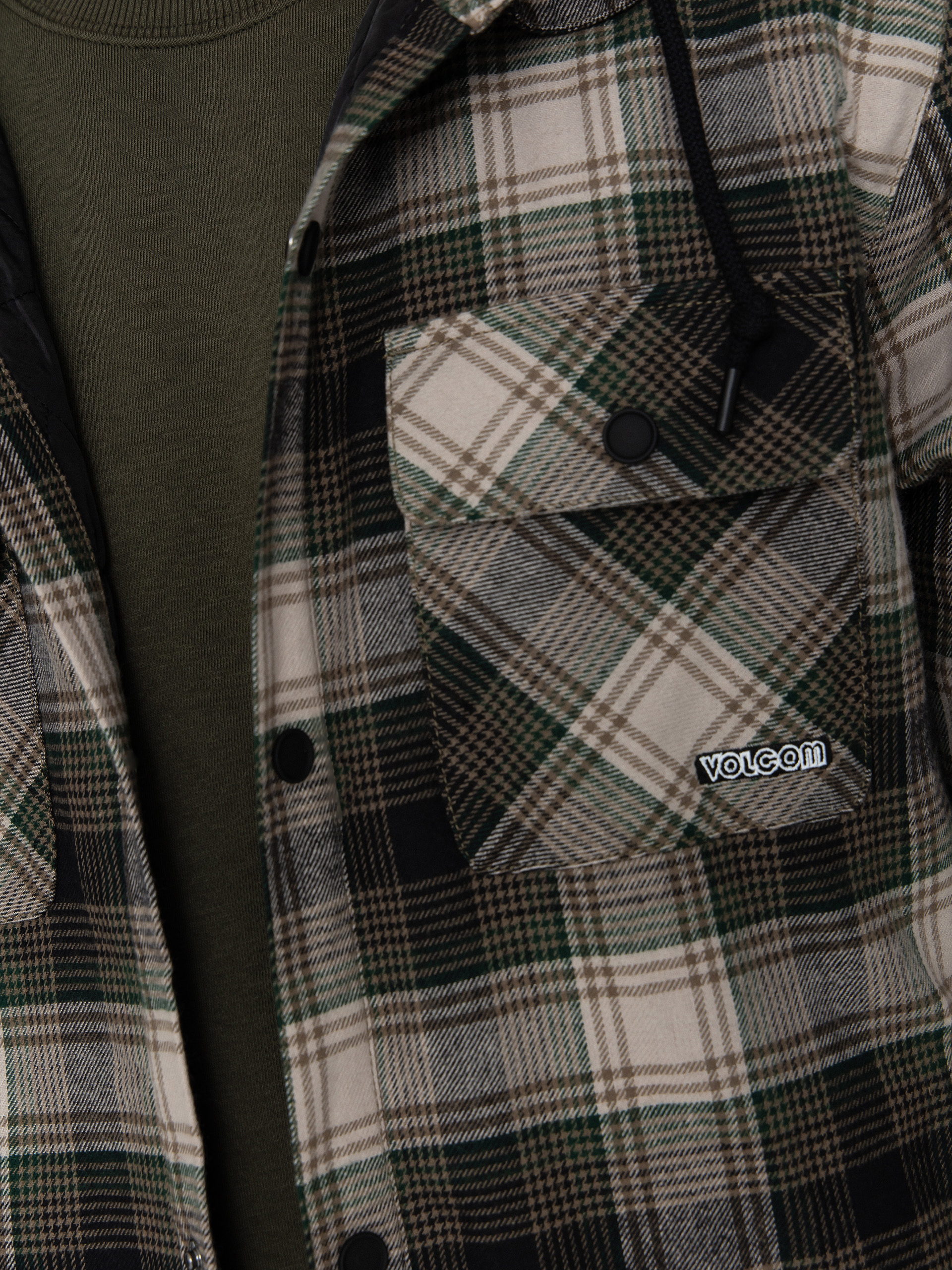 Dzseki Volcom Kenson Ins Flannel (black green)