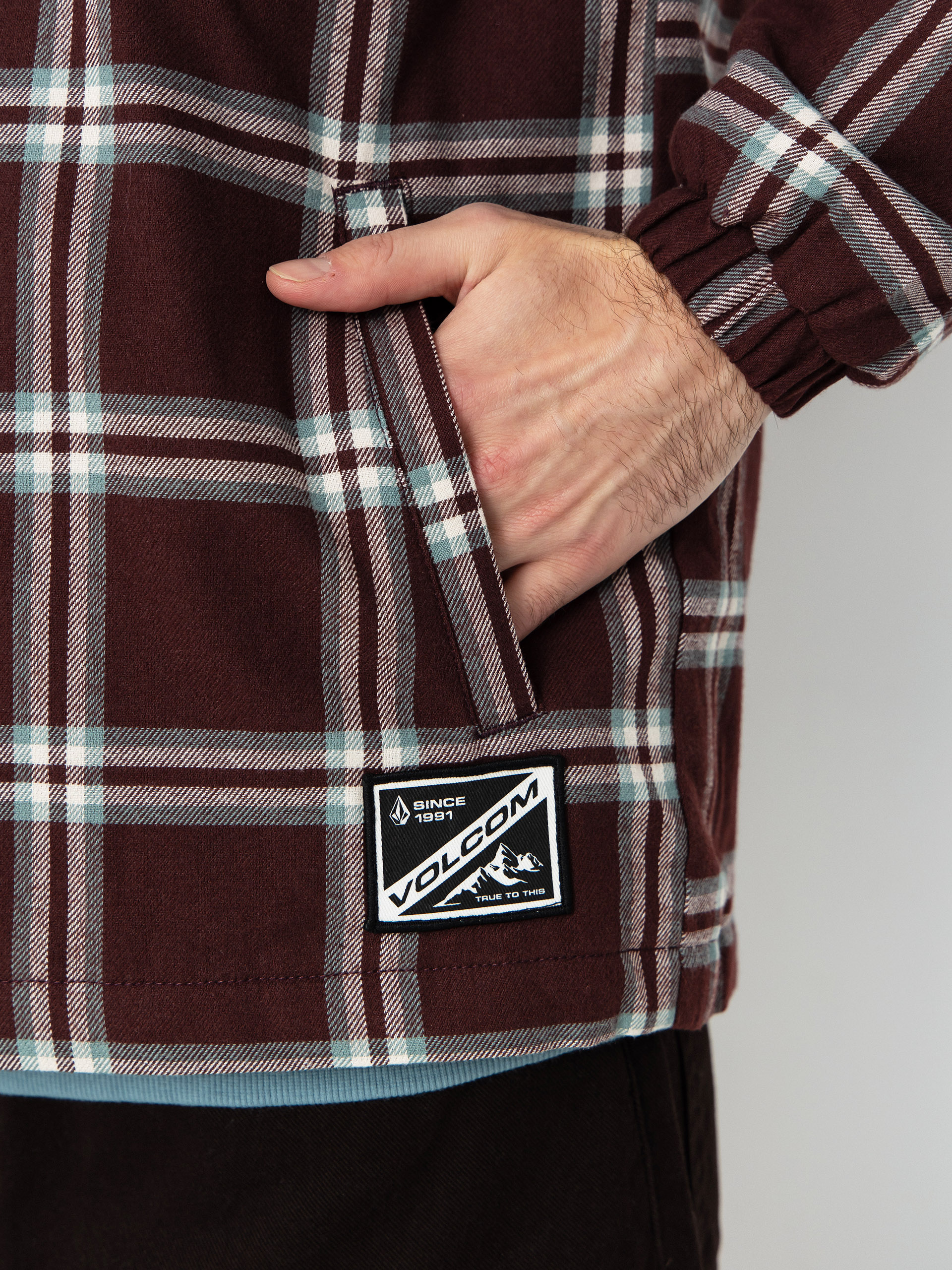 Női Dzseki Volcom Ins Riding Flannel (oxblood)