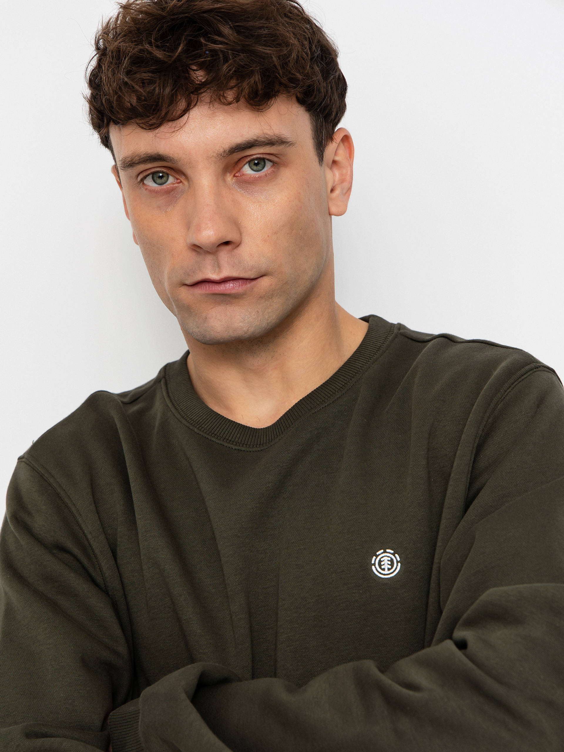 Element Icon Embroidery Cr Pulóver (forest night)