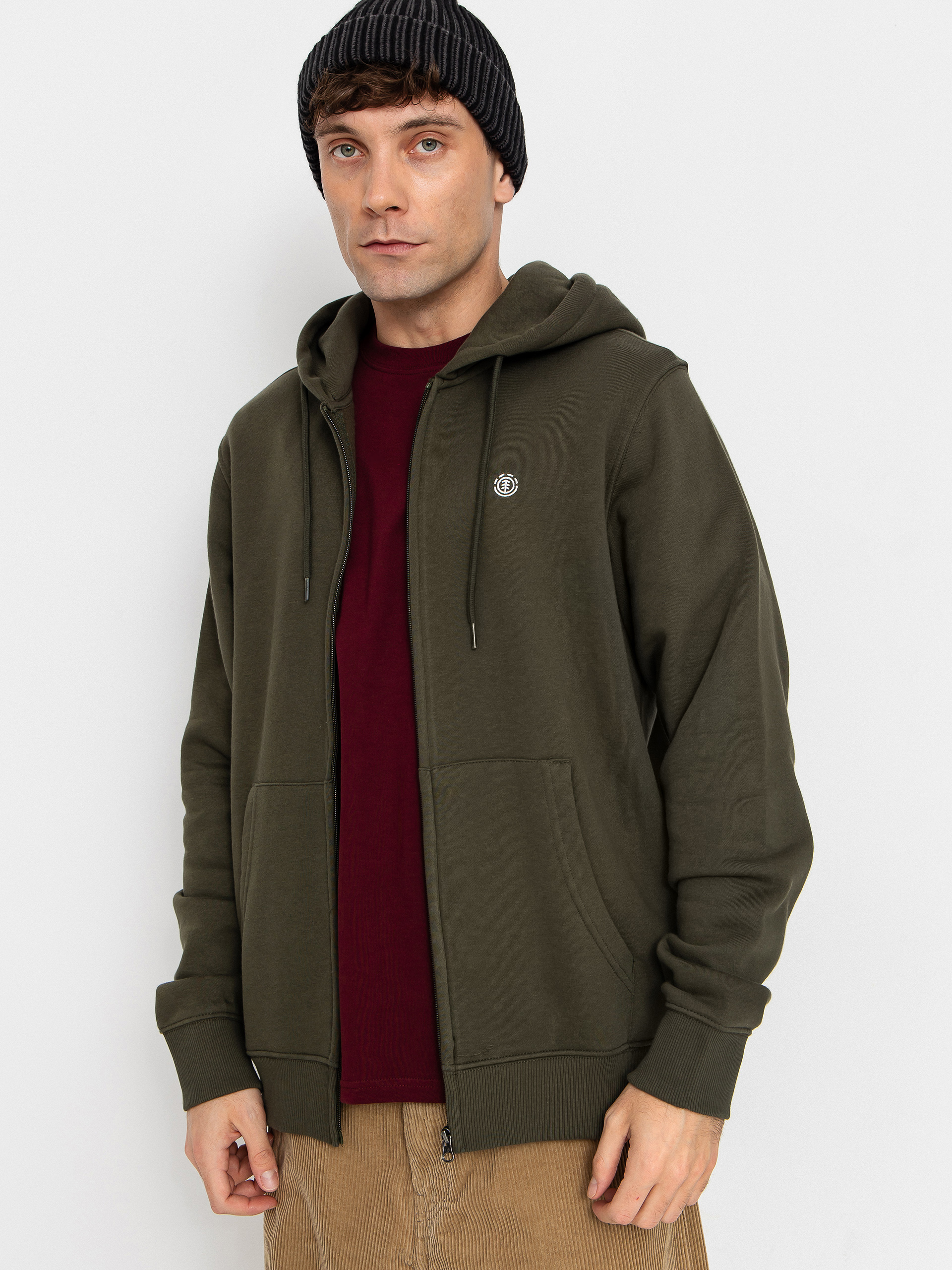 Element Icon Embroidery ZHD Kapucnis pulu00f3ver (forest night)