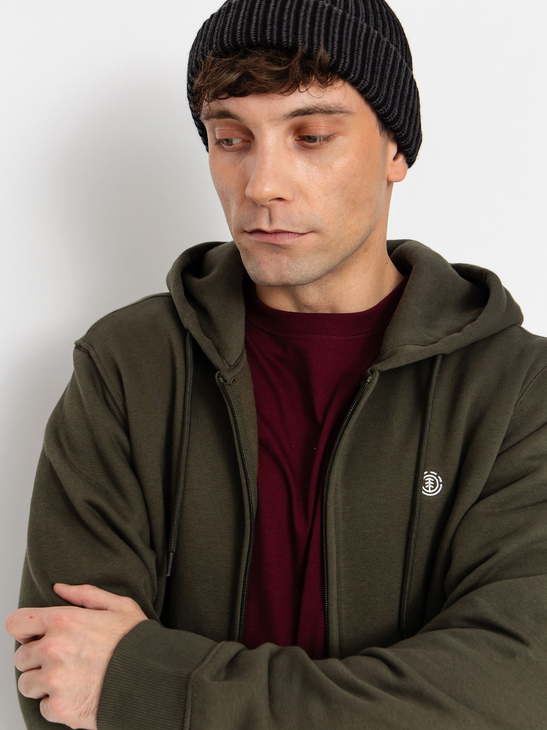 Element Icon Embroidery ZHD Kapucnis pulóver (forest night)