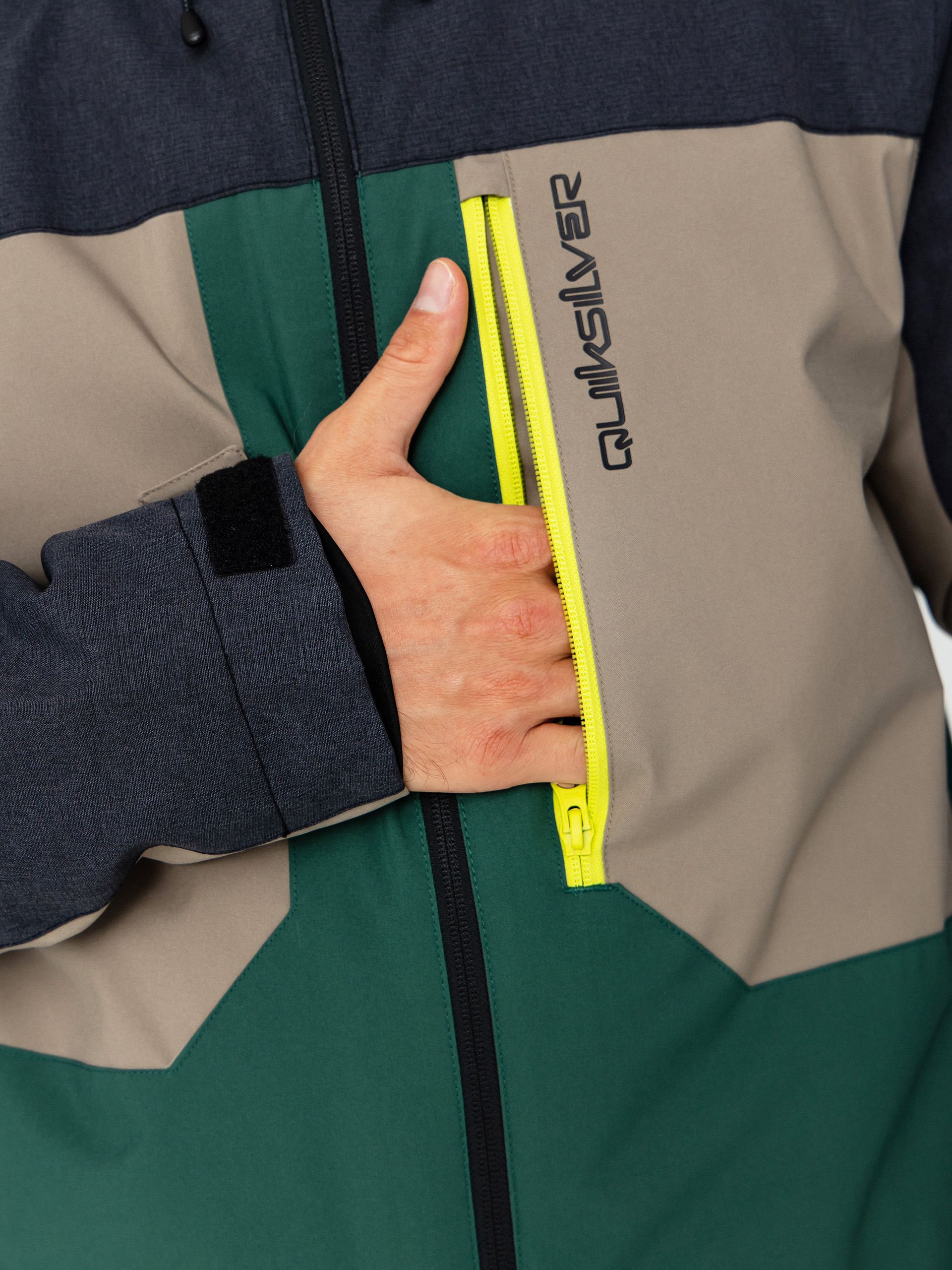 Férfi Snowboard dzseki Quiksilver Dawson (trekking green)