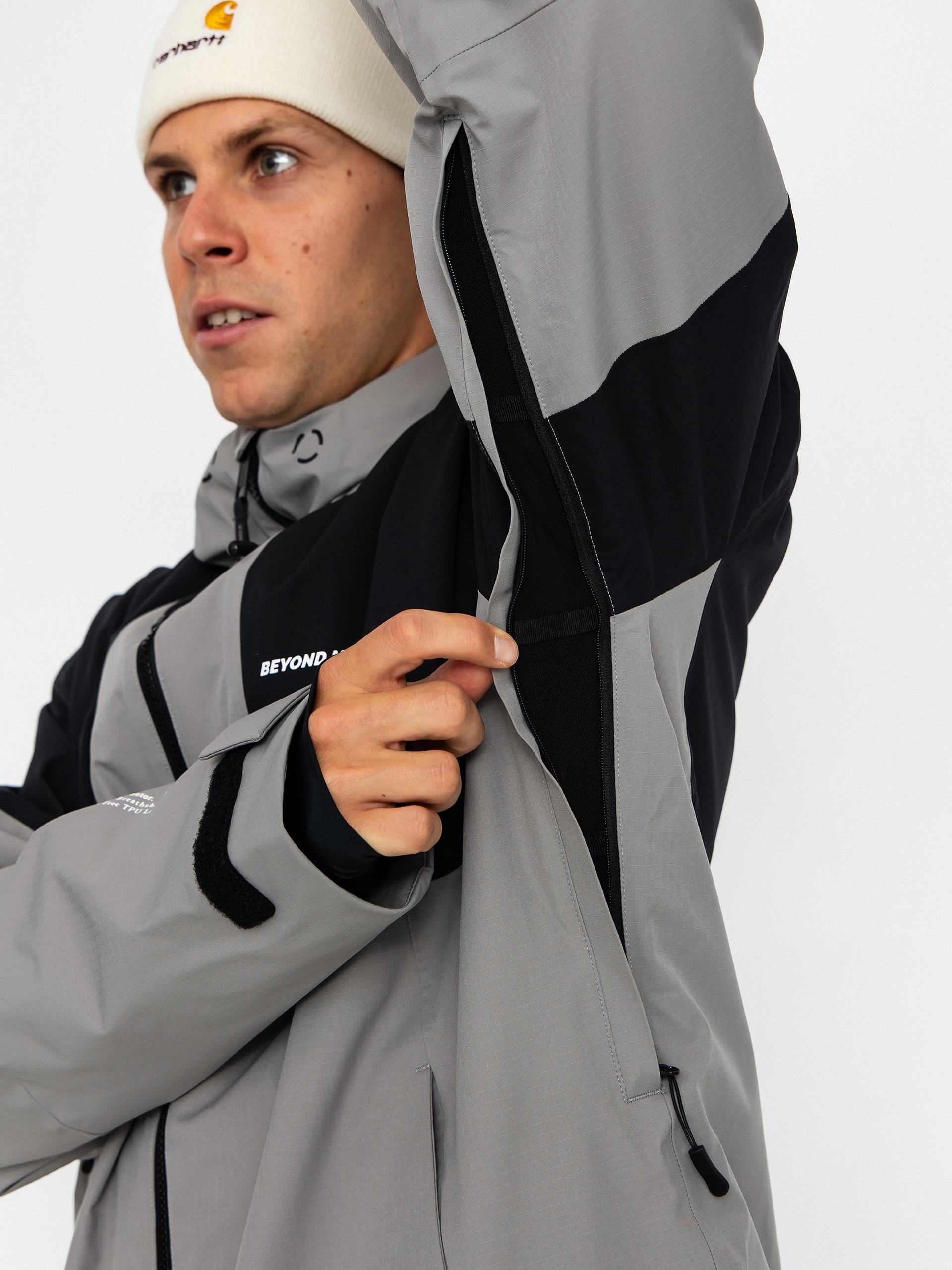 Férfi Snowboard dzseki Beyond Medals Fullzip 2L (grey)