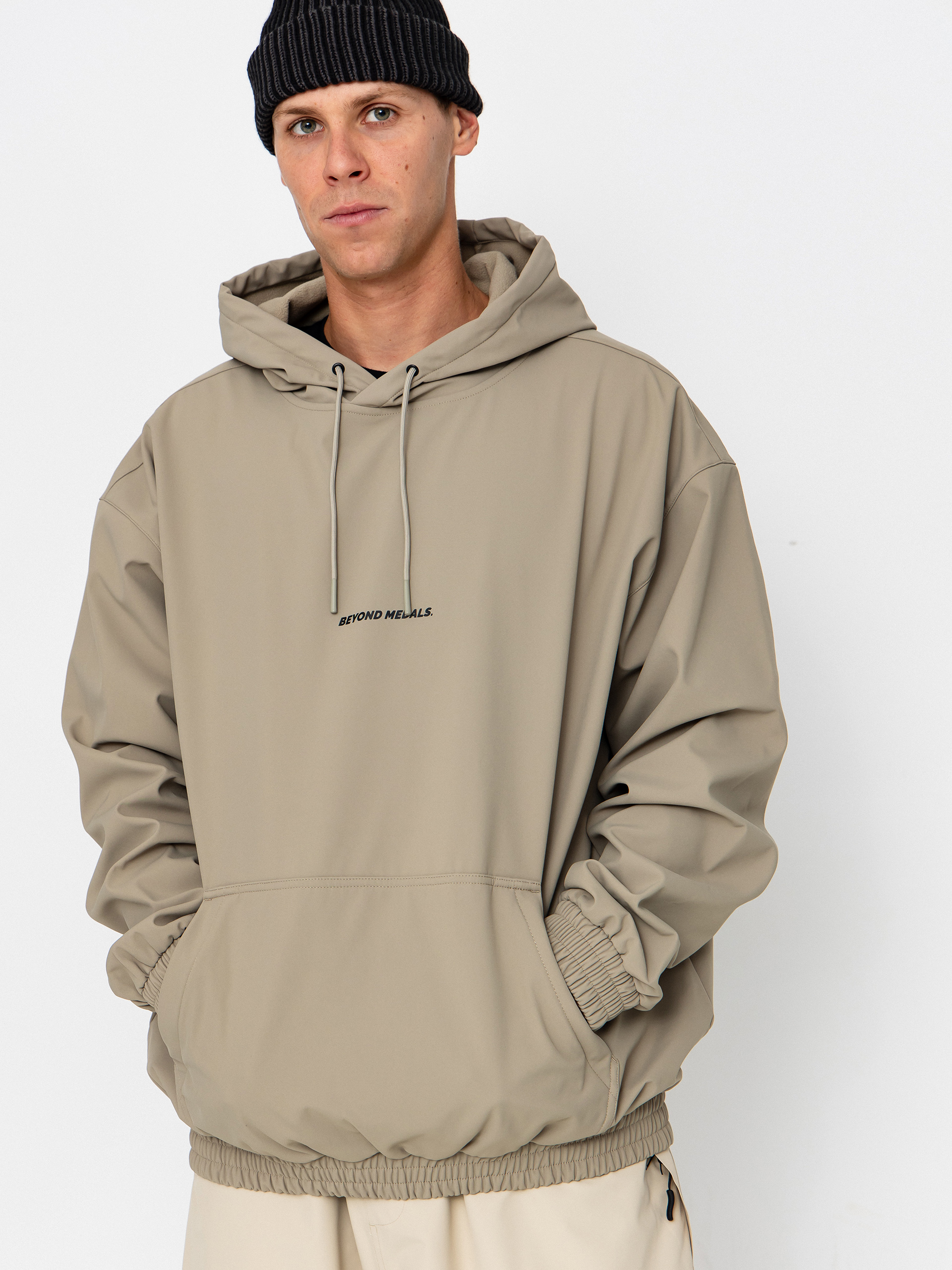 Férfi Snowboard dzseki Beyond Medals Softshell Hoodie (beige)