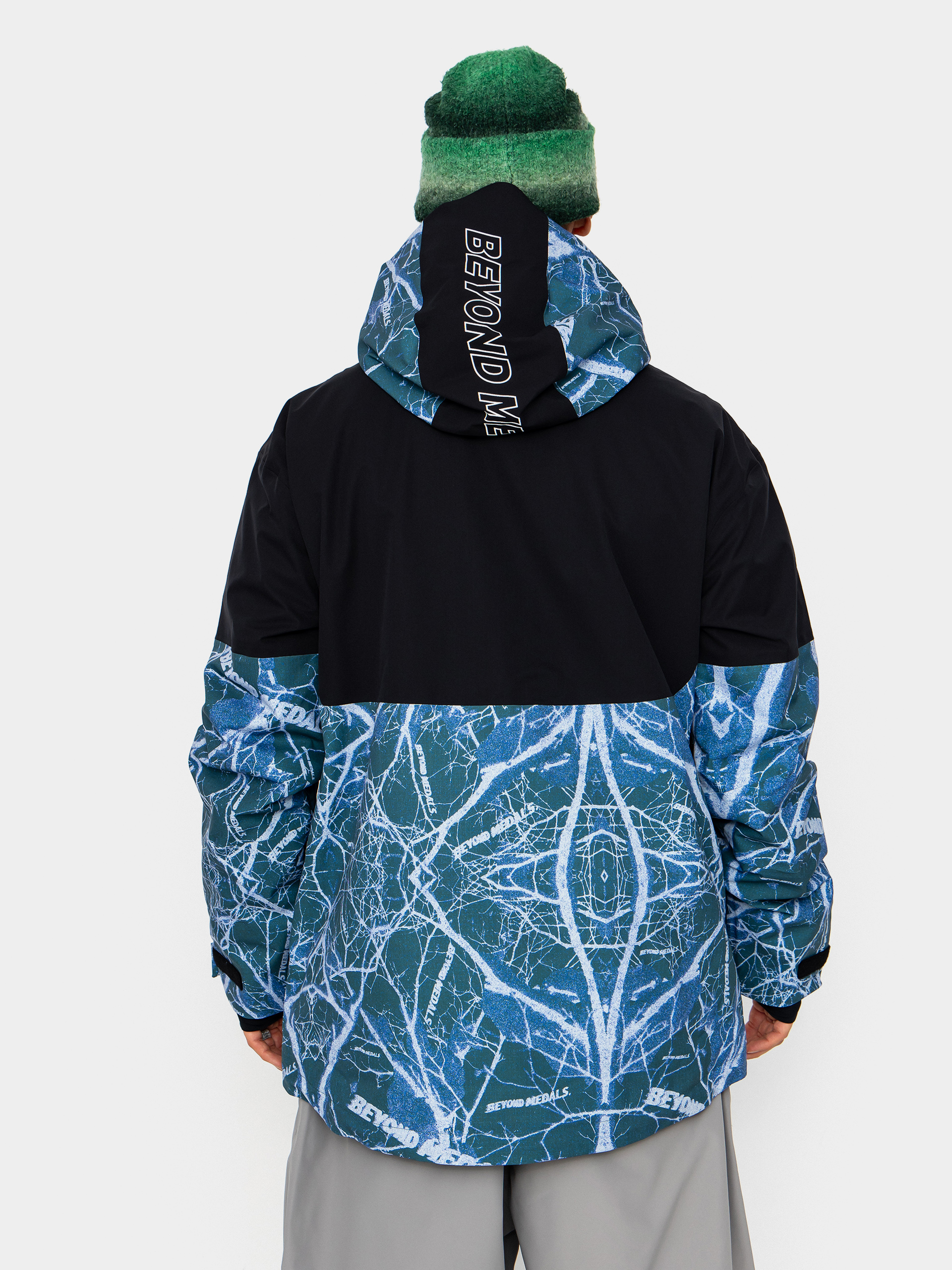 Férfi Beyond Medals Fullzip Shirakaba 2L Snowboard dzseki (print)