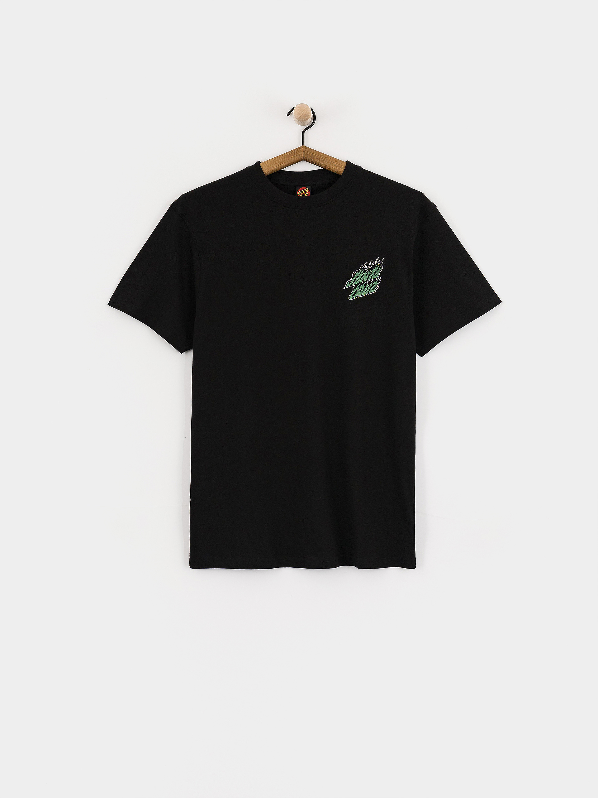 Póló Santa Cruz Wired Flame Dot Chest (black)