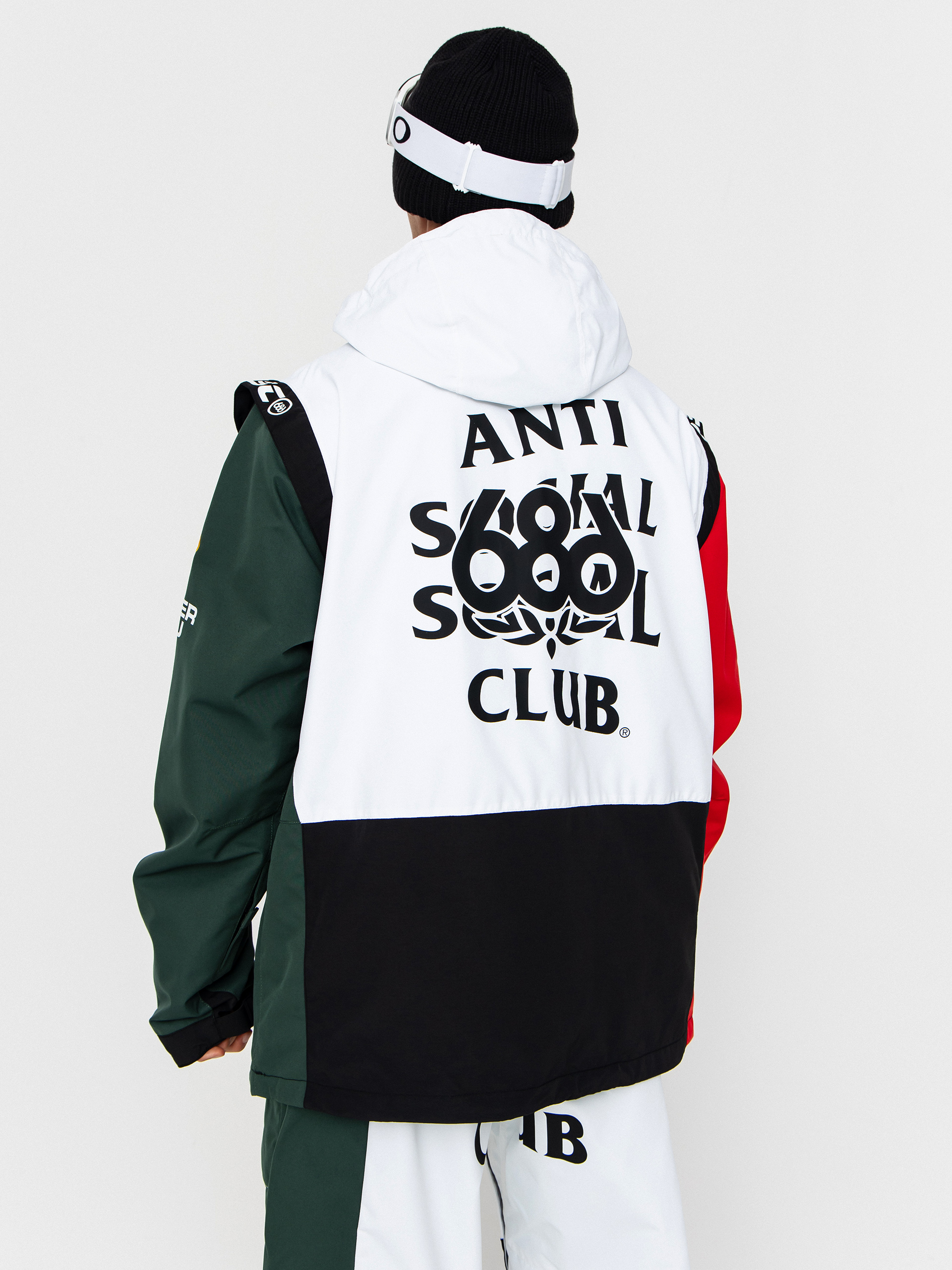 Férfi Snowboard dzseki 686 X ASSC F1 Anorak (assc white colorblock)