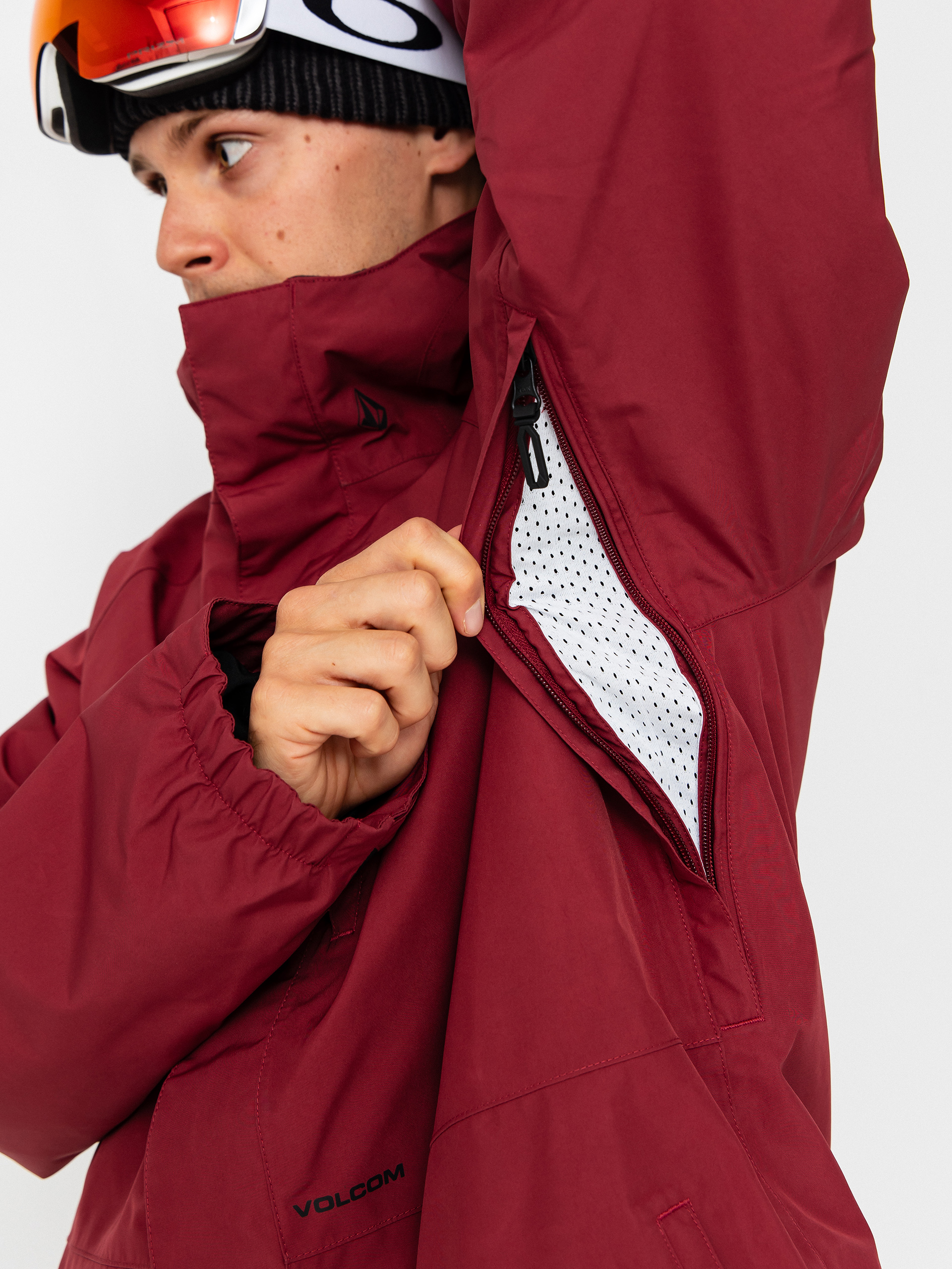 Férfi Snowboard dzseki Volcom Dua Ins Gore Tex (burnt red)