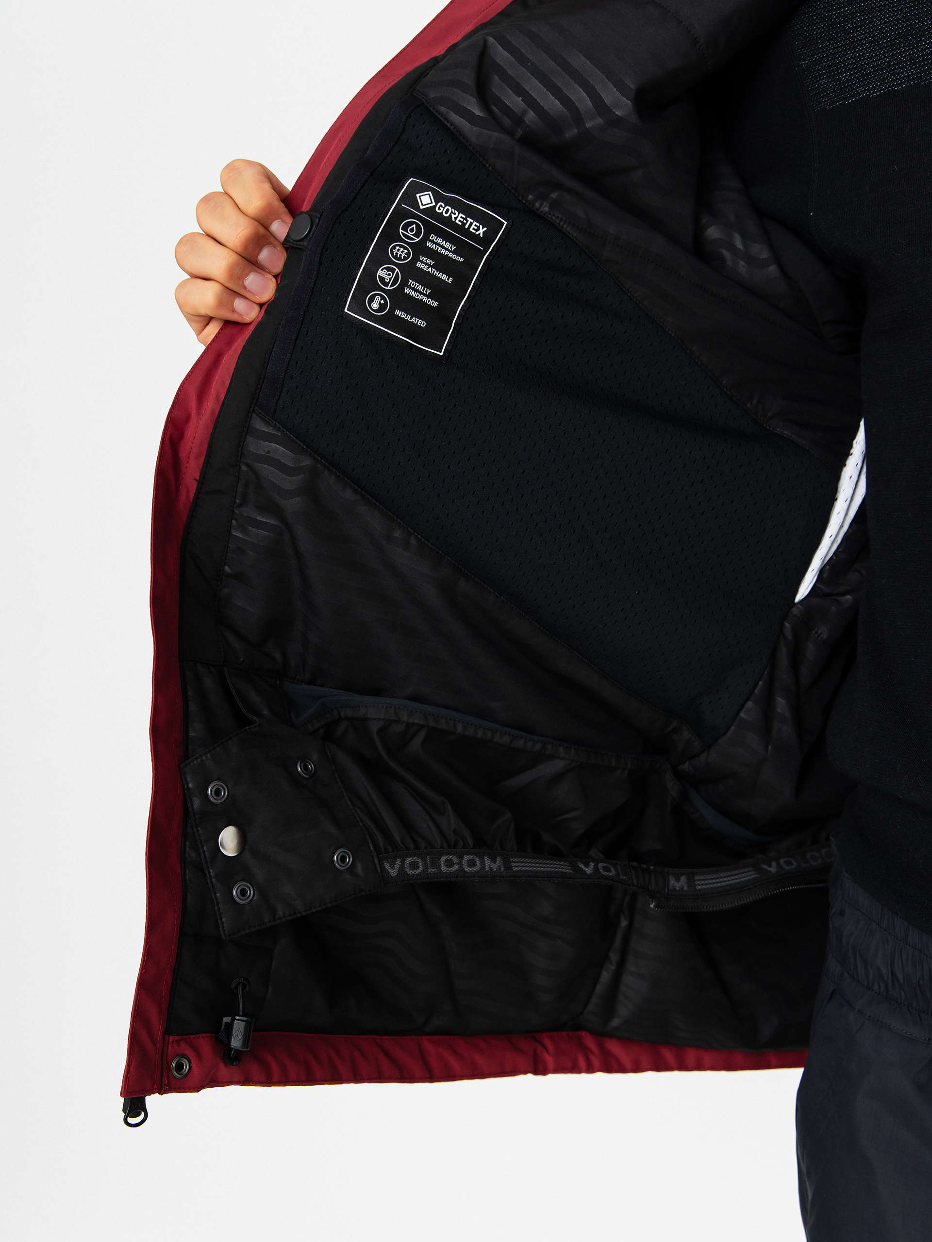 Férfi Snowboard dzseki Volcom Dua Ins Gore Tex (burnt red)