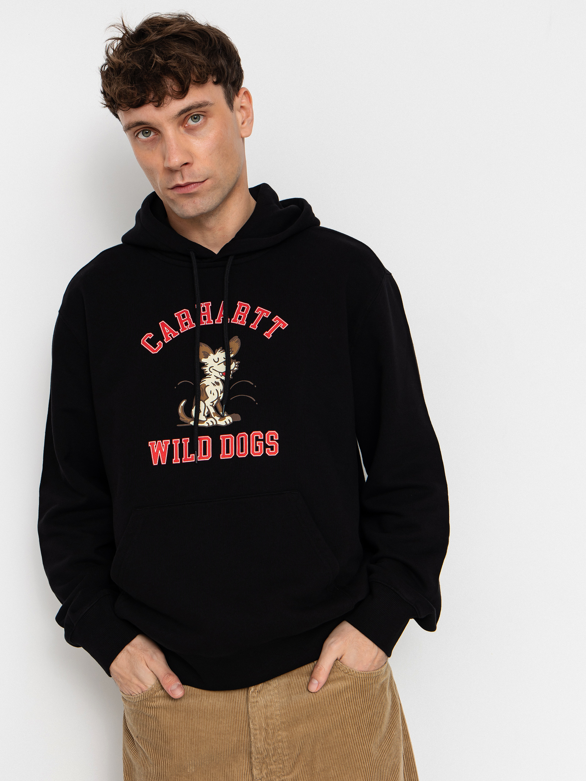 Kapucnis pulóver Carhartt WIP Wild Dog HD (black)
