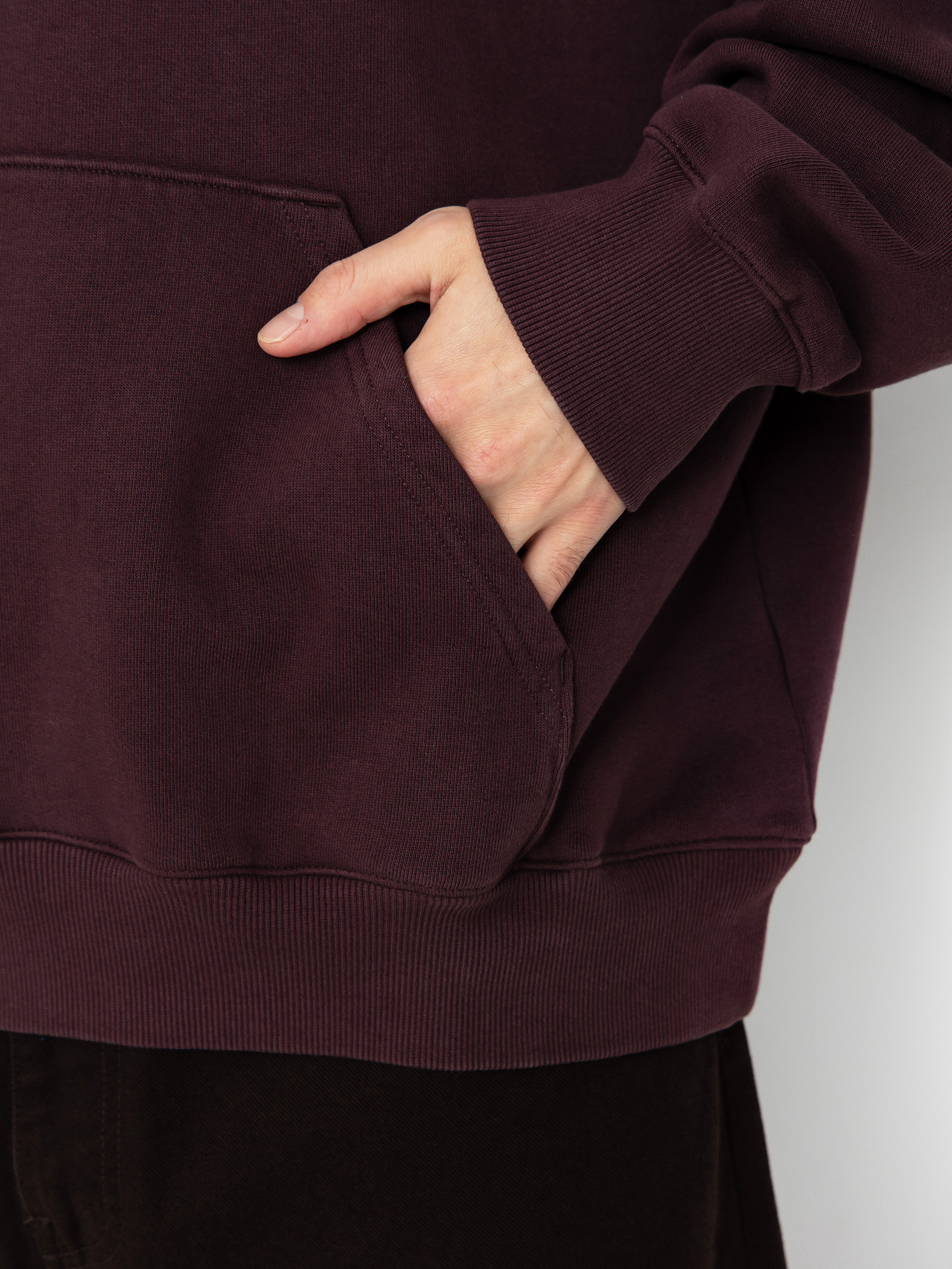 Kapucnis pulóver Carhartt WIP Distance HD (palisander/stone dyed)