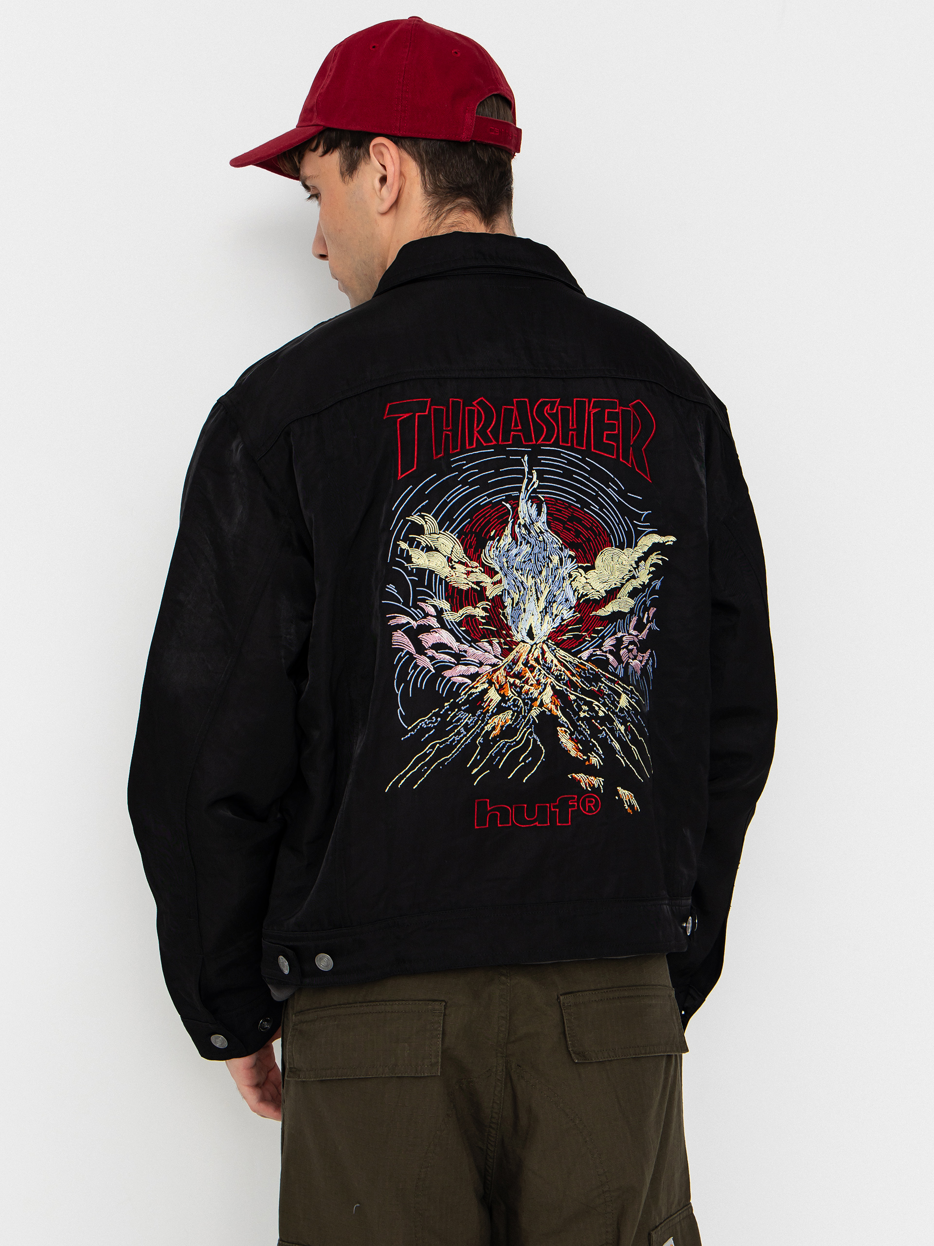 Dzseki HUF X Thrasher Trucker (black)