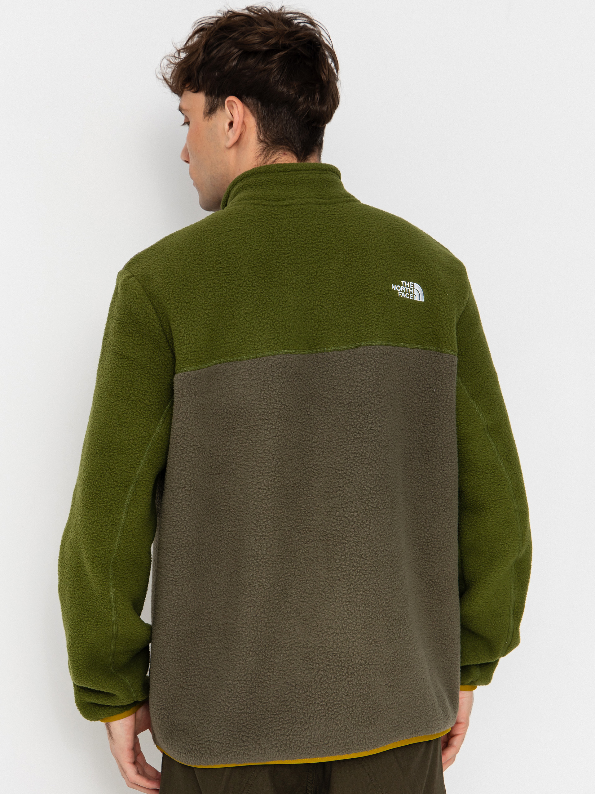 Férfi The North Face Yumiori 1/4 Zip Polár pulóver (new taupe green/woodlan)