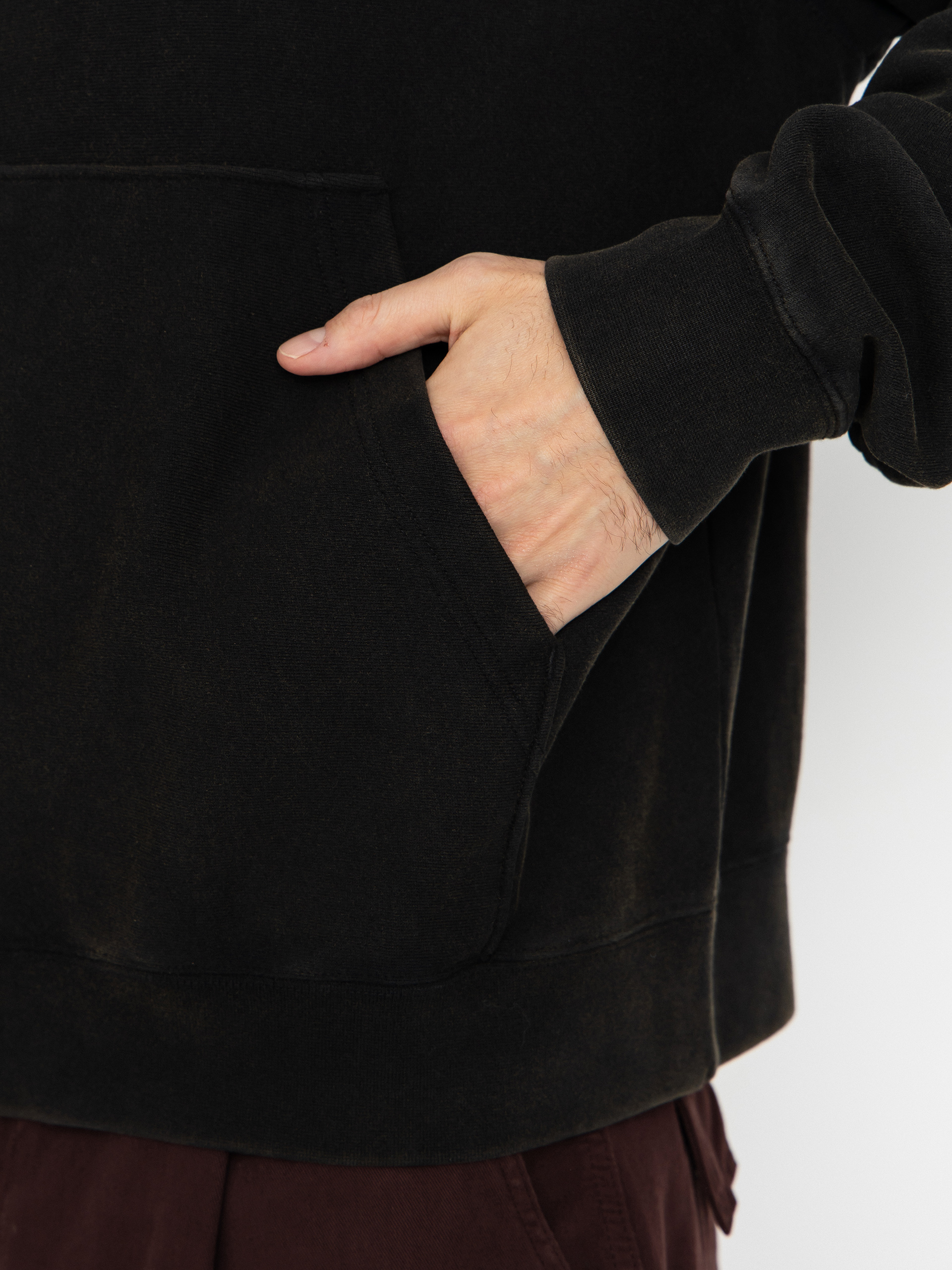 Kapucnis pulóver HUF X Thrasher Meltdown Heavyweight HD (washed black)