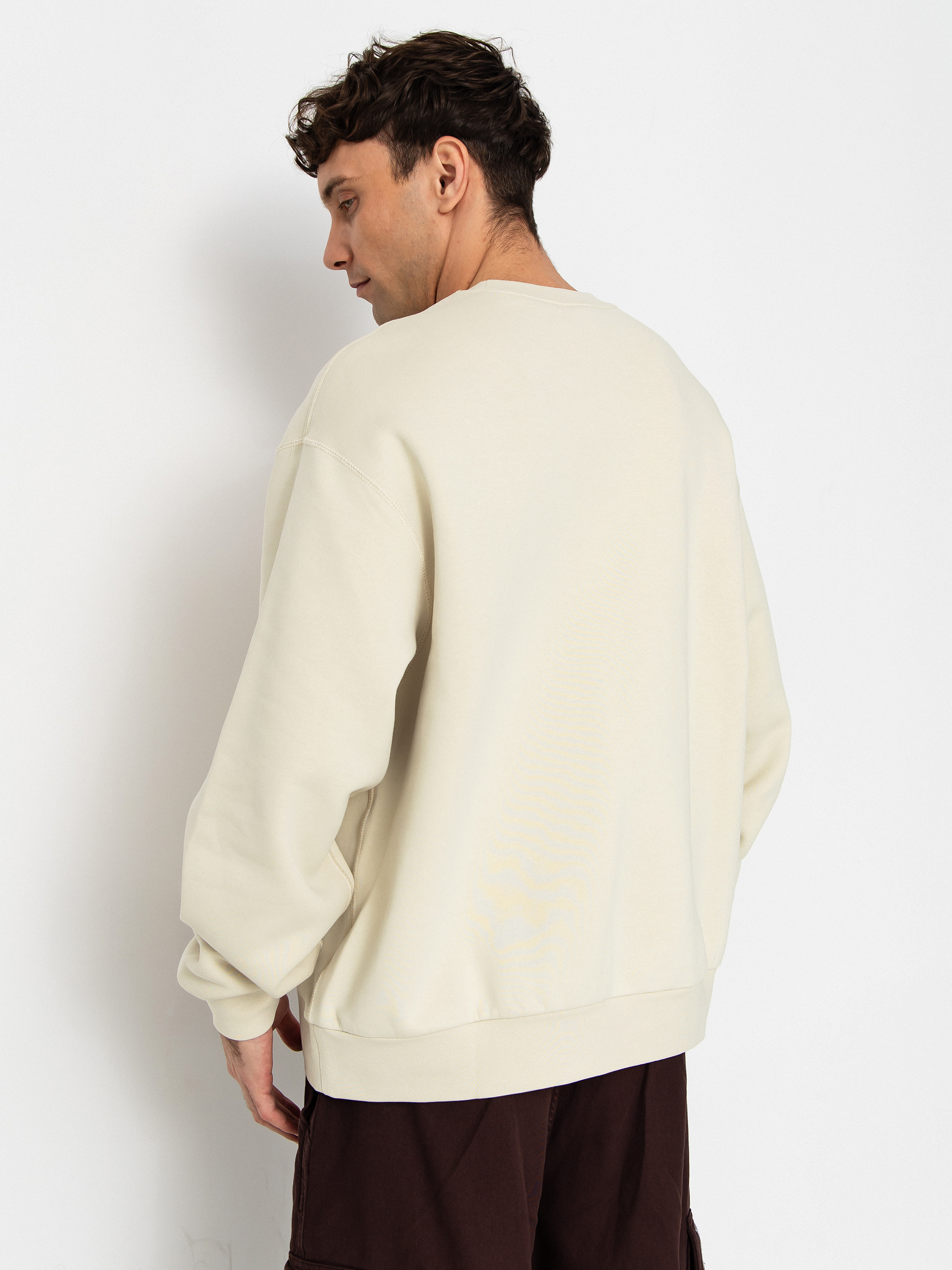Nike SB Essential Logo Crew Pulóver (lt khaki/white)