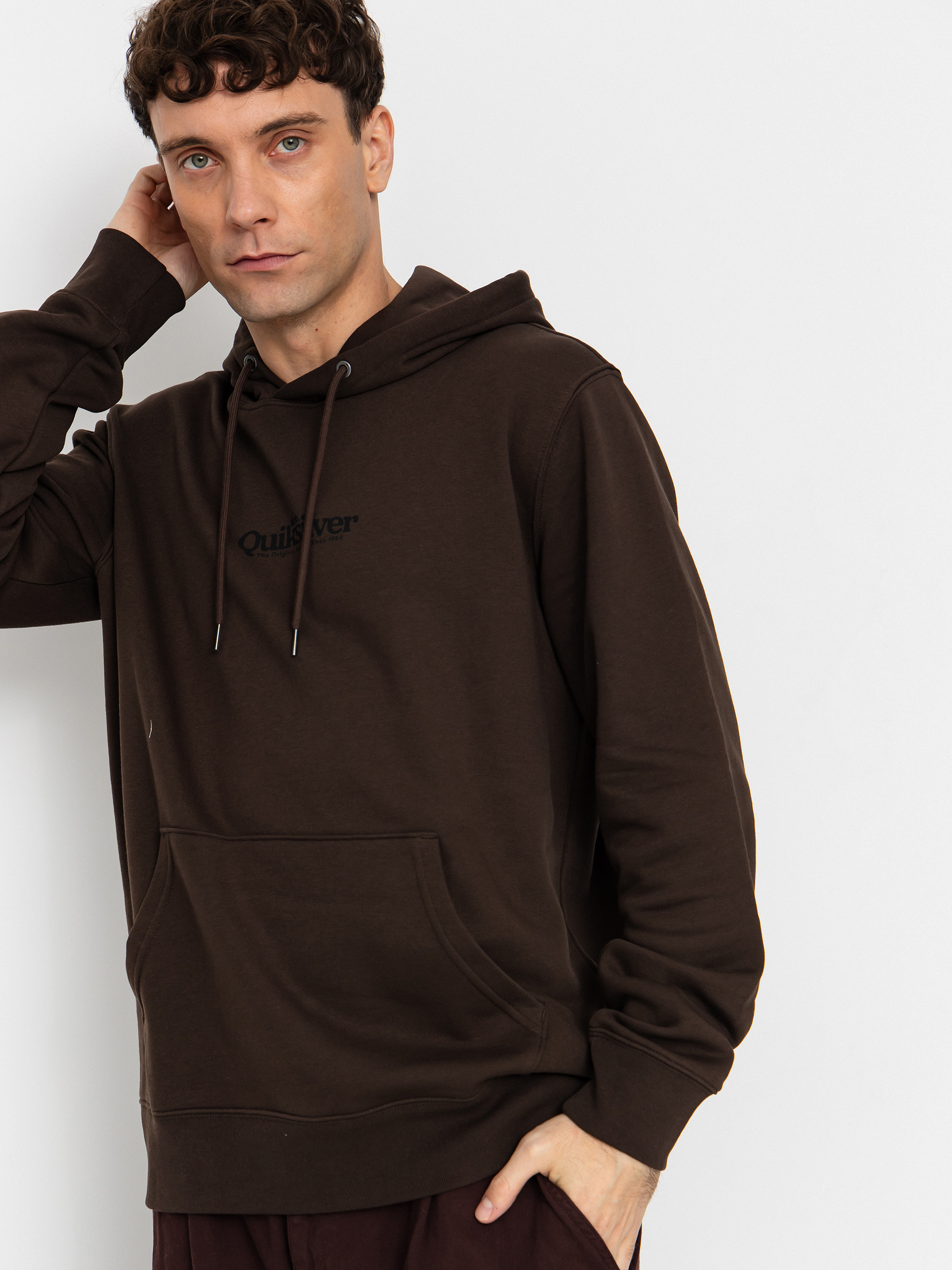 Quiksilver Fineline HD Kapucnis pulóver (chocolate brown)