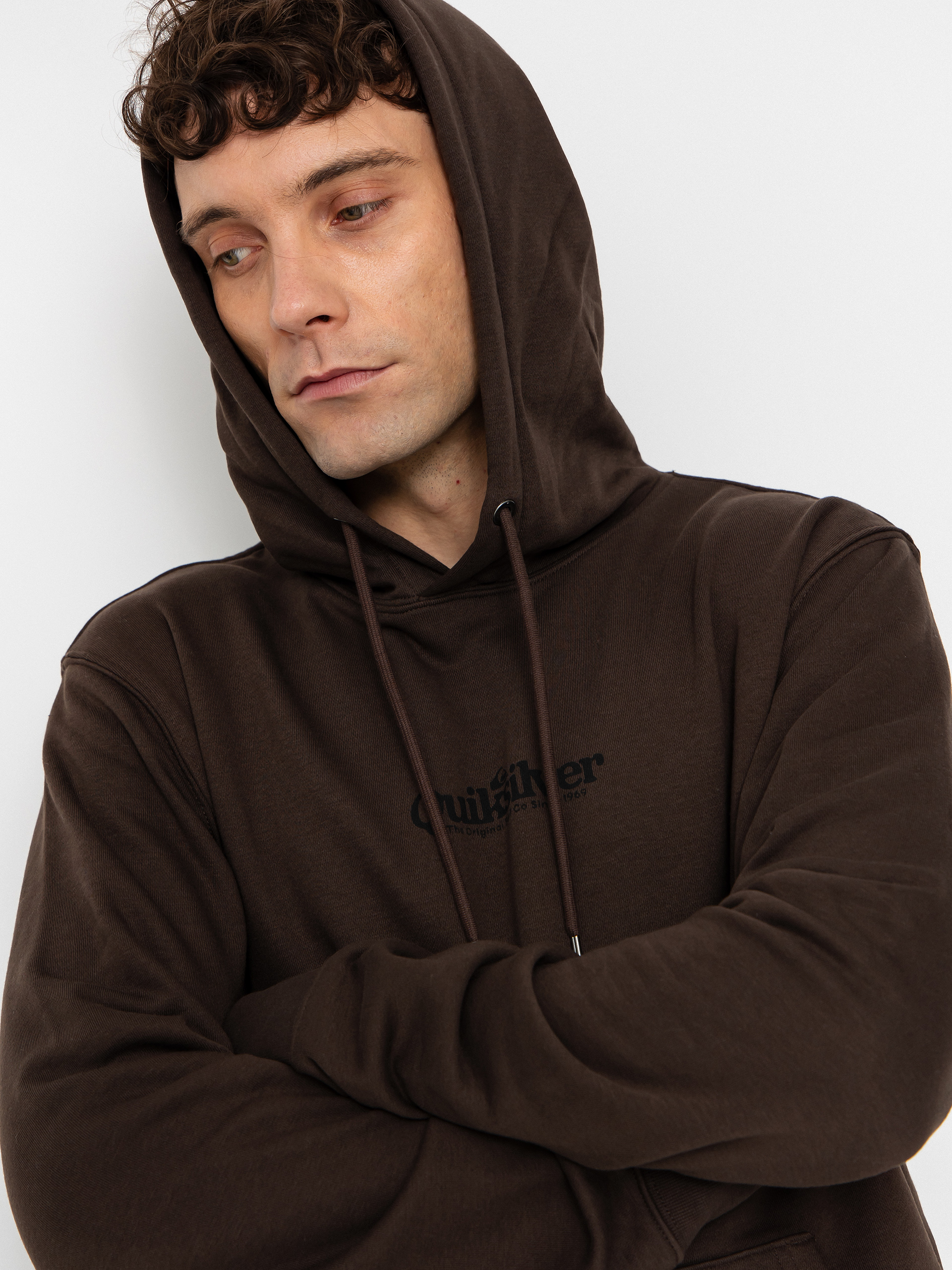 Quiksilver Fineline HD Kapucnis pulóver (chocolate brown)