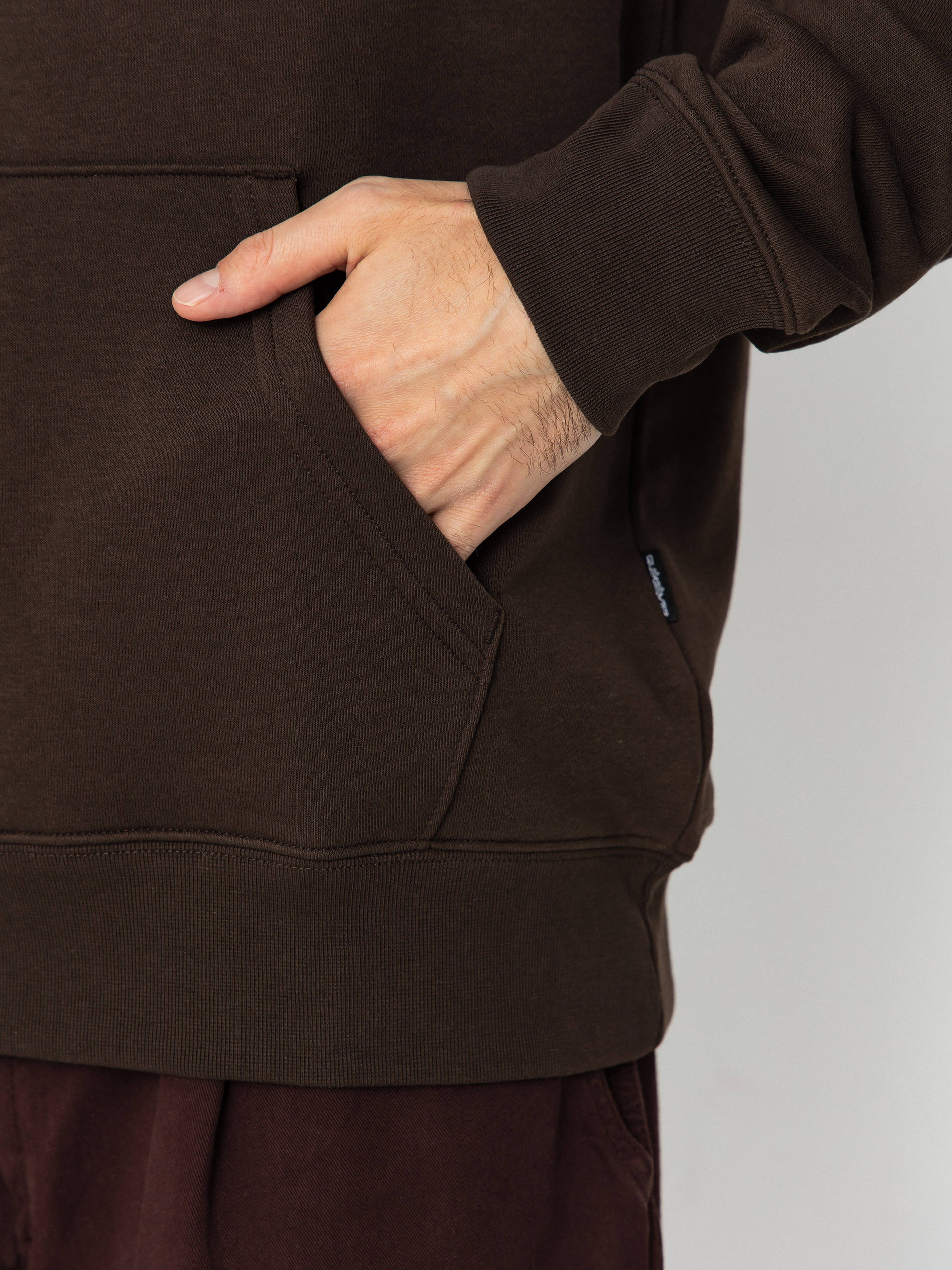 Kapucnis pulóver Quiksilver Fineline HD (chocolate brown)