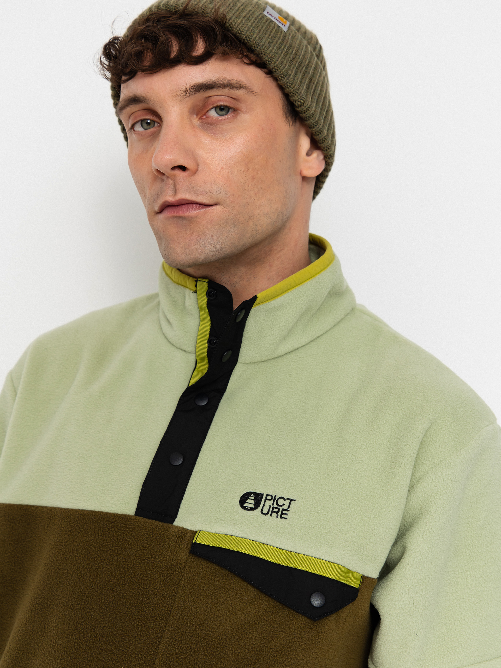 Férfi Picture Arcca 1/4 Zip Polár pulóver (tobacco)