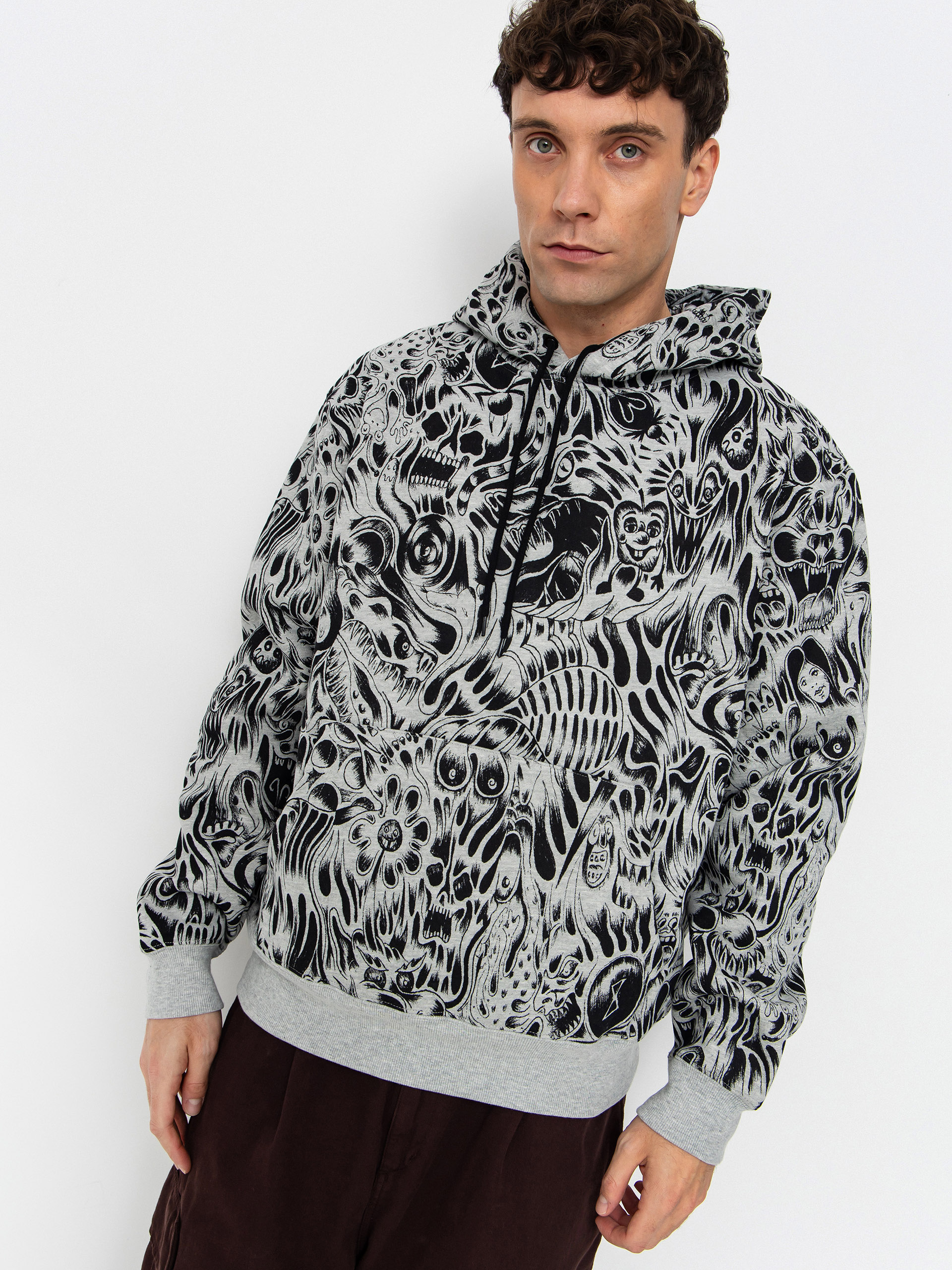 Baker Nightmare HD Kapucnis pulóver (heather grey)