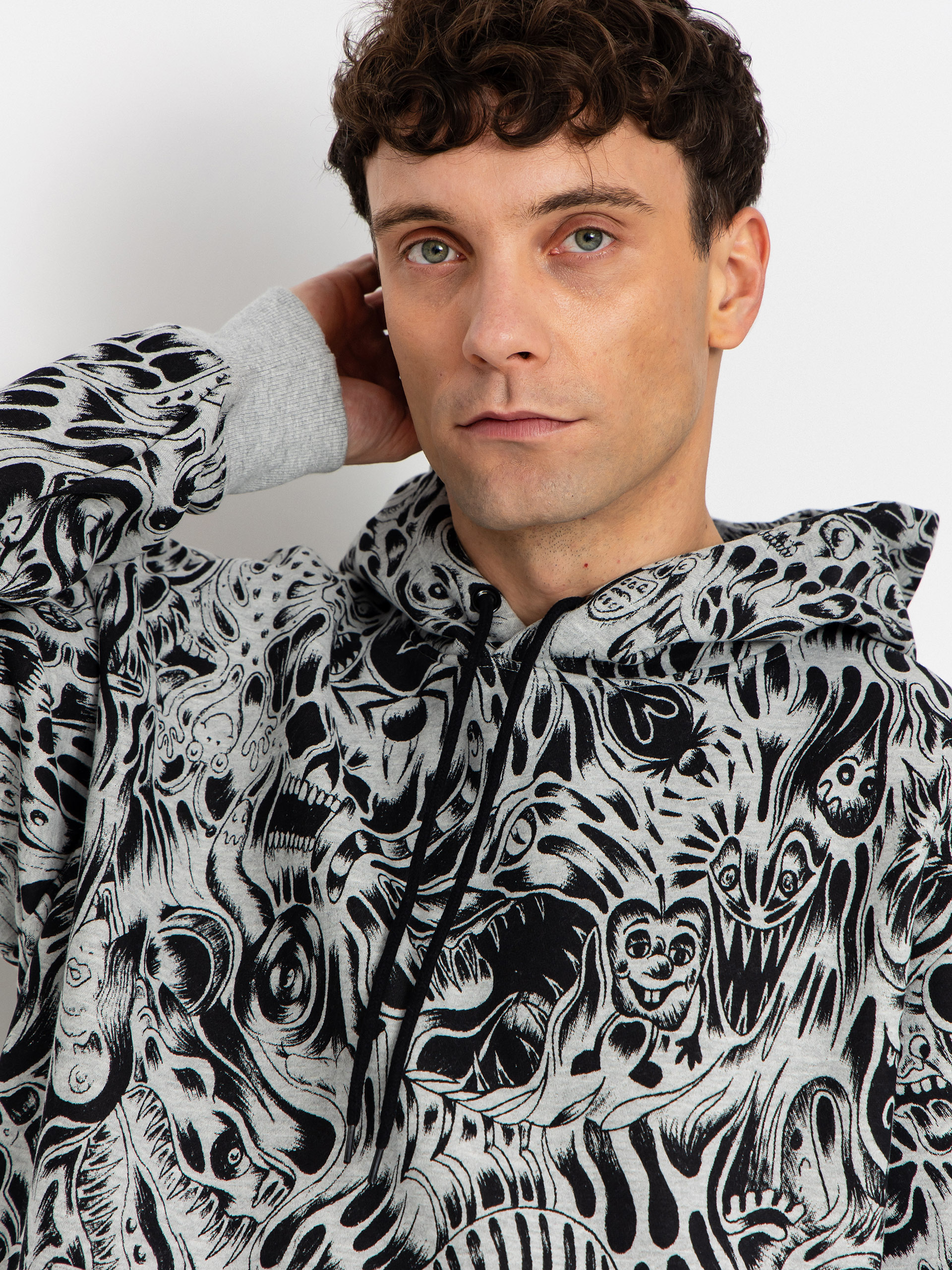 Baker Nightmare HD Kapucnis pulóver (heather grey)