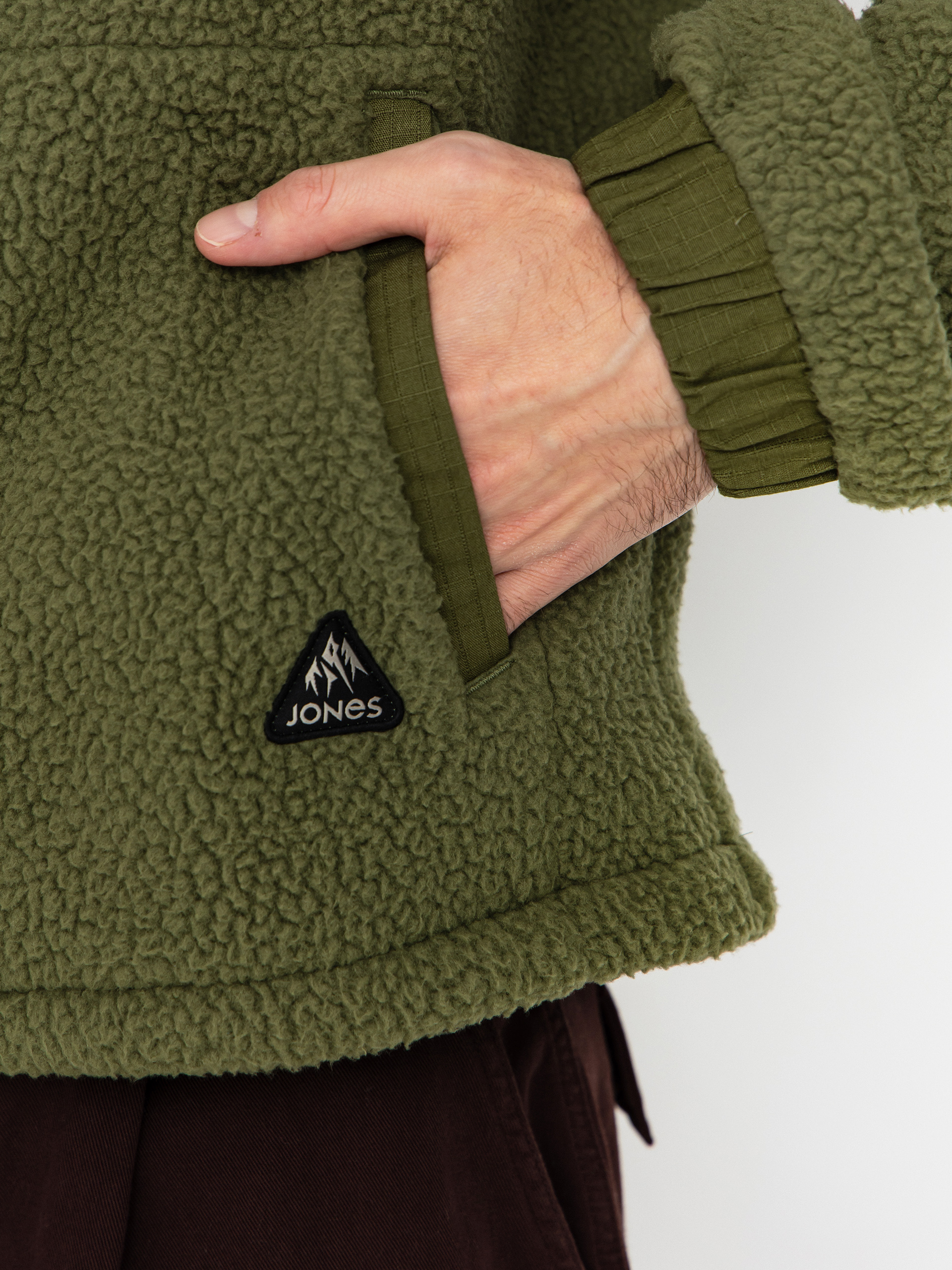 Jones Snowboards Campfire Rec Sherpa Pulóver (moss green)