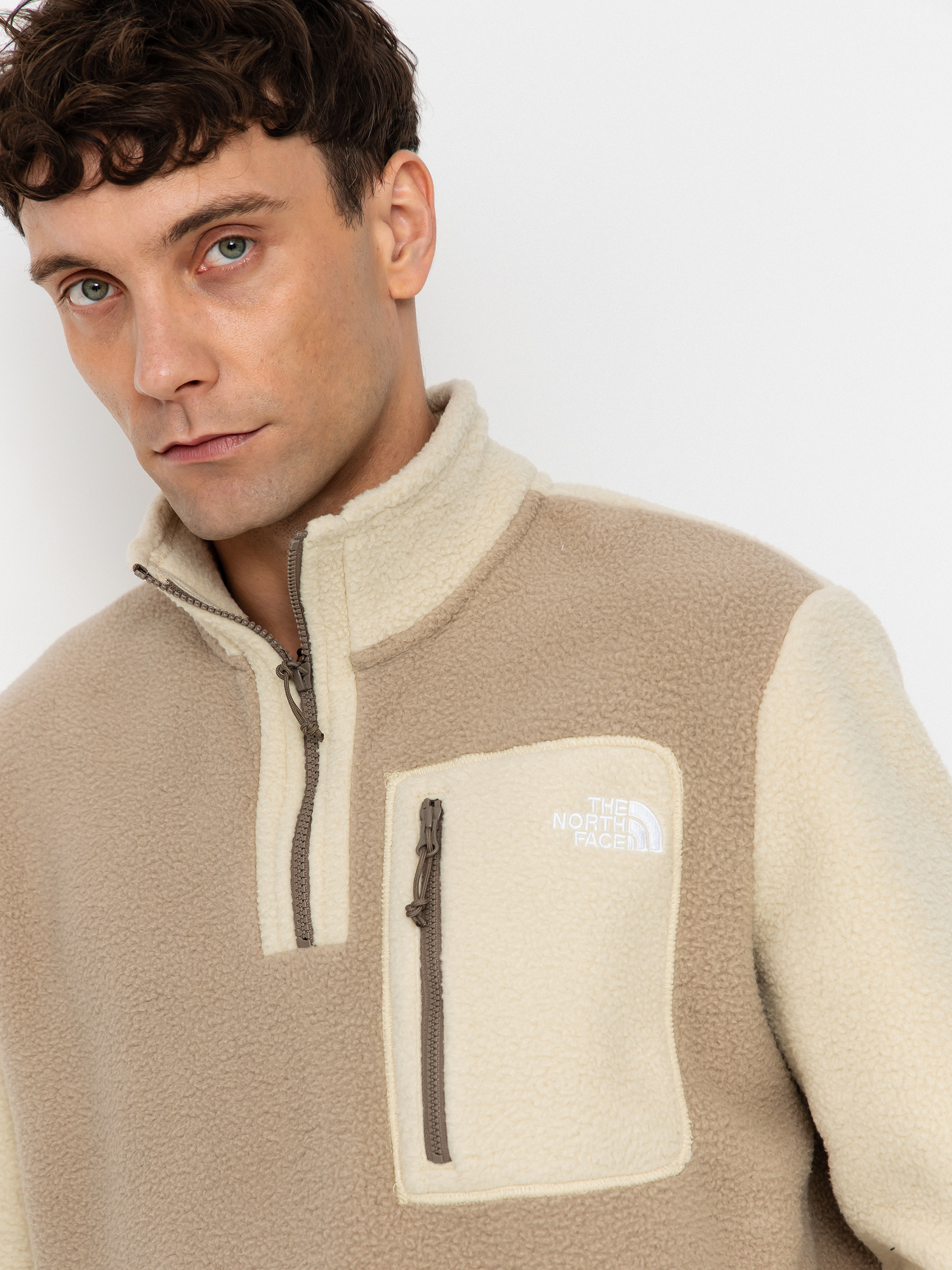 Férfi Polár pulóver The North Face Yumiori 1/4 Zip (mushroom grey/gravel/mo)