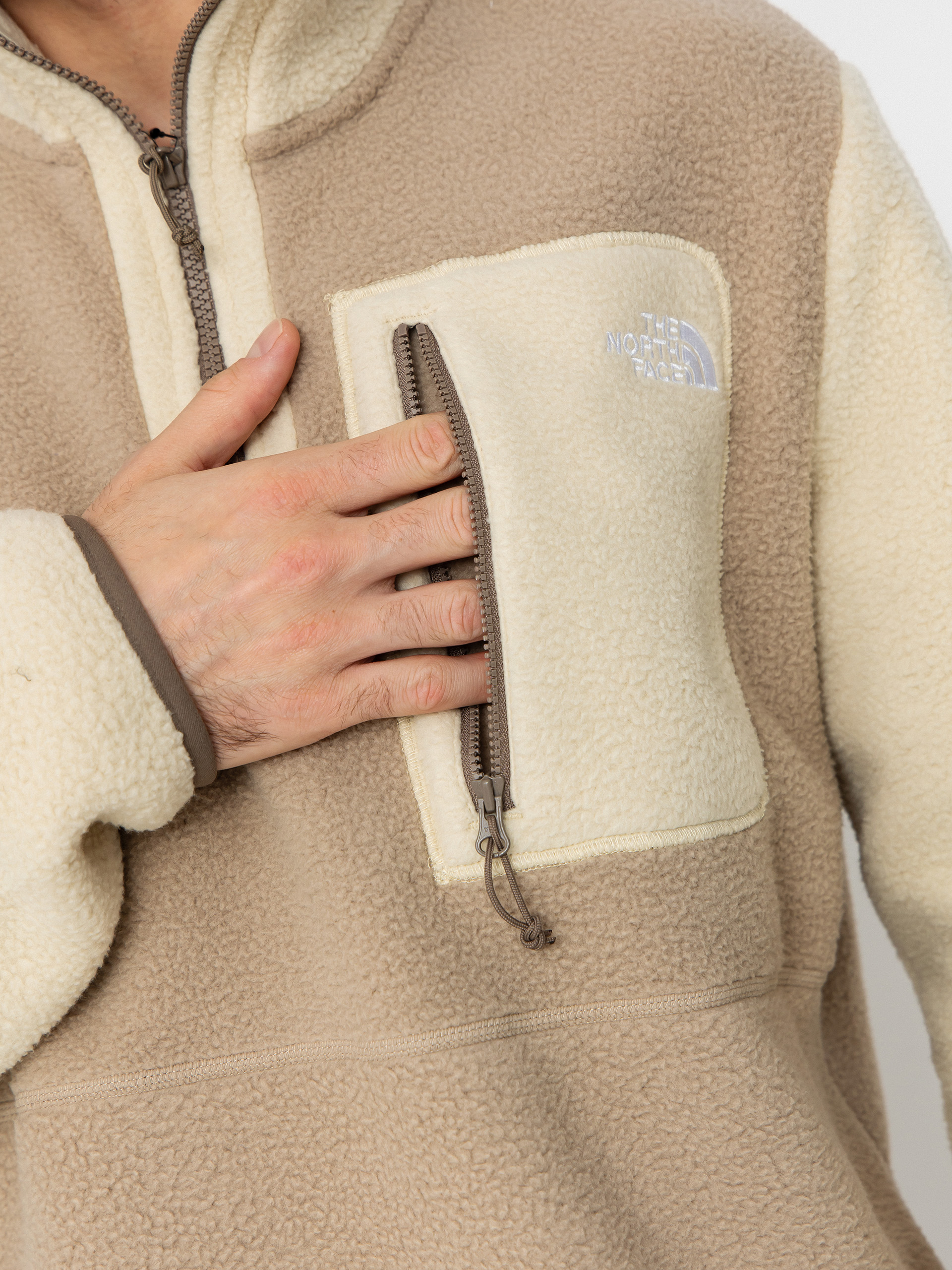 Férfi Polár pulóver The North Face Yumiori 1/4 Zip (mushroom grey/gravel/mo)