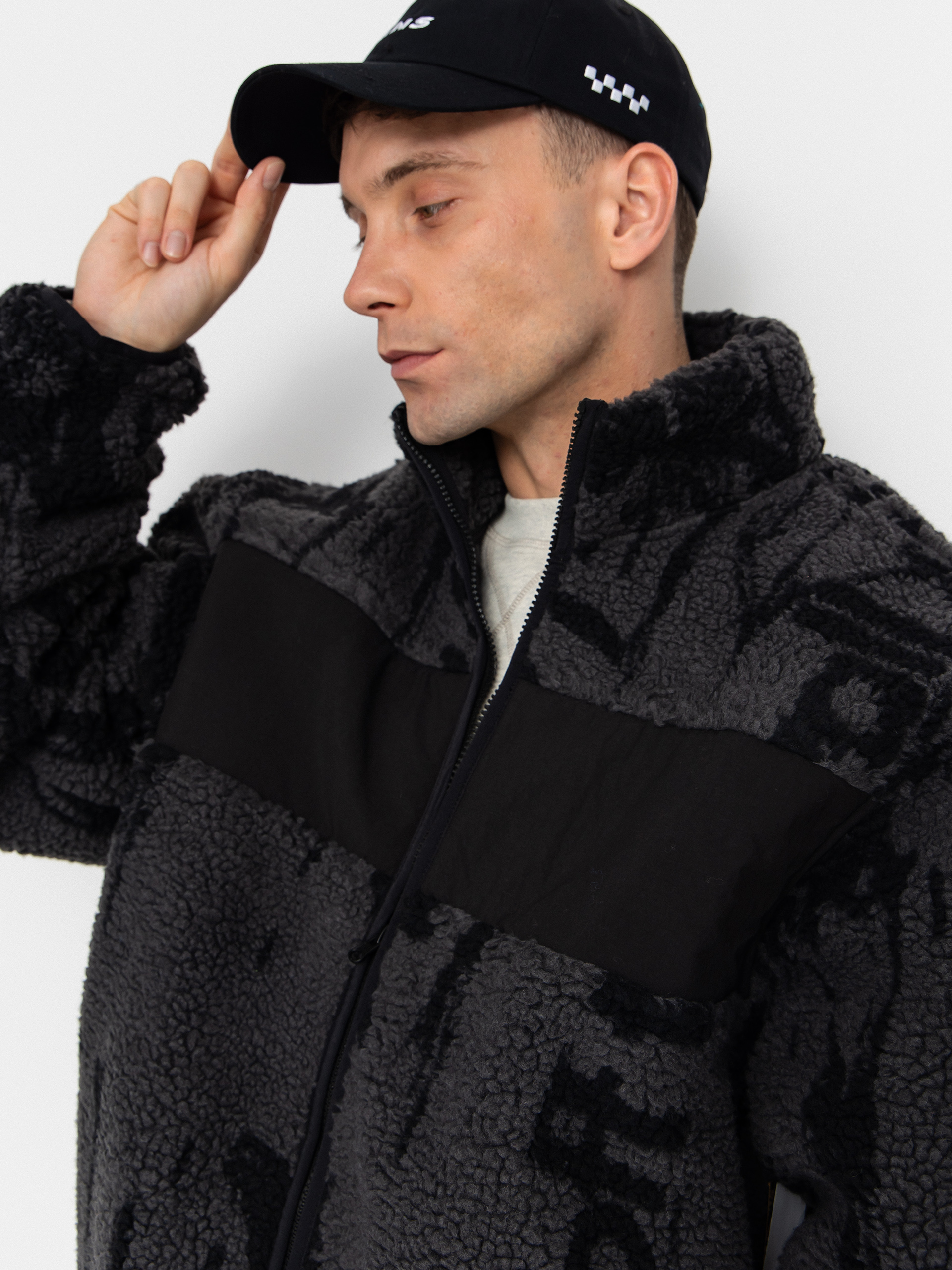 Férfi Vans Stiller Sherpa Full Zip Polár pulóver (asphalt/black)