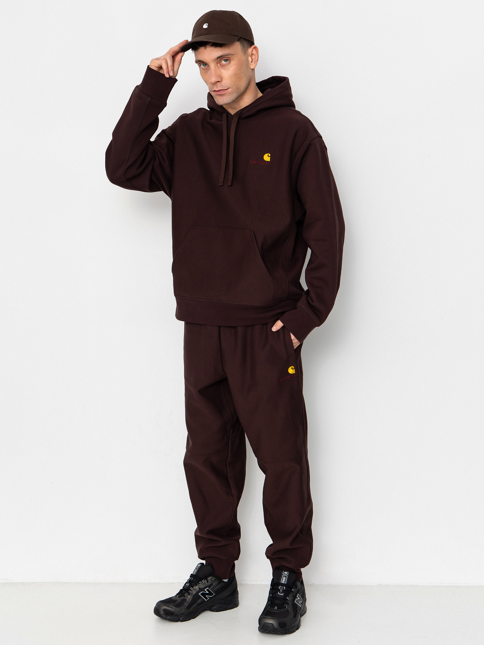 Carhartt WIP American Script Jogging Kisnadrág (palisander)