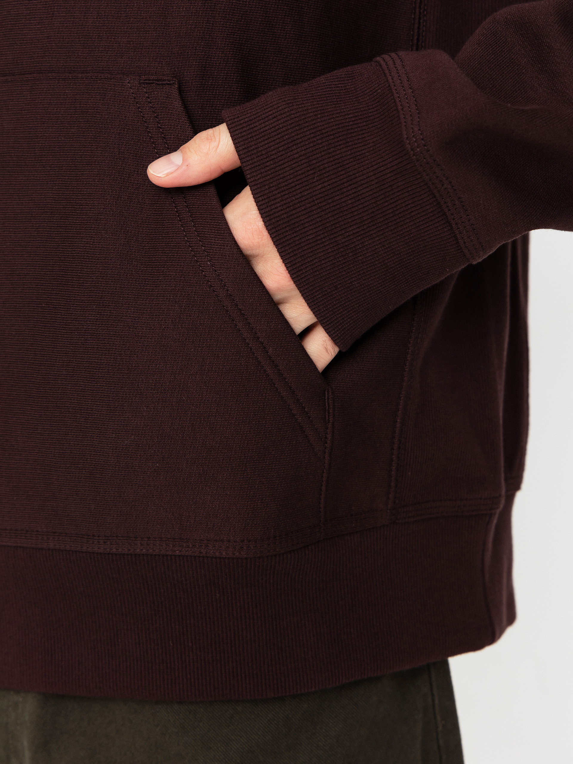 Kapucnis pulóver Carhartt WIP American Script HD (palisander)