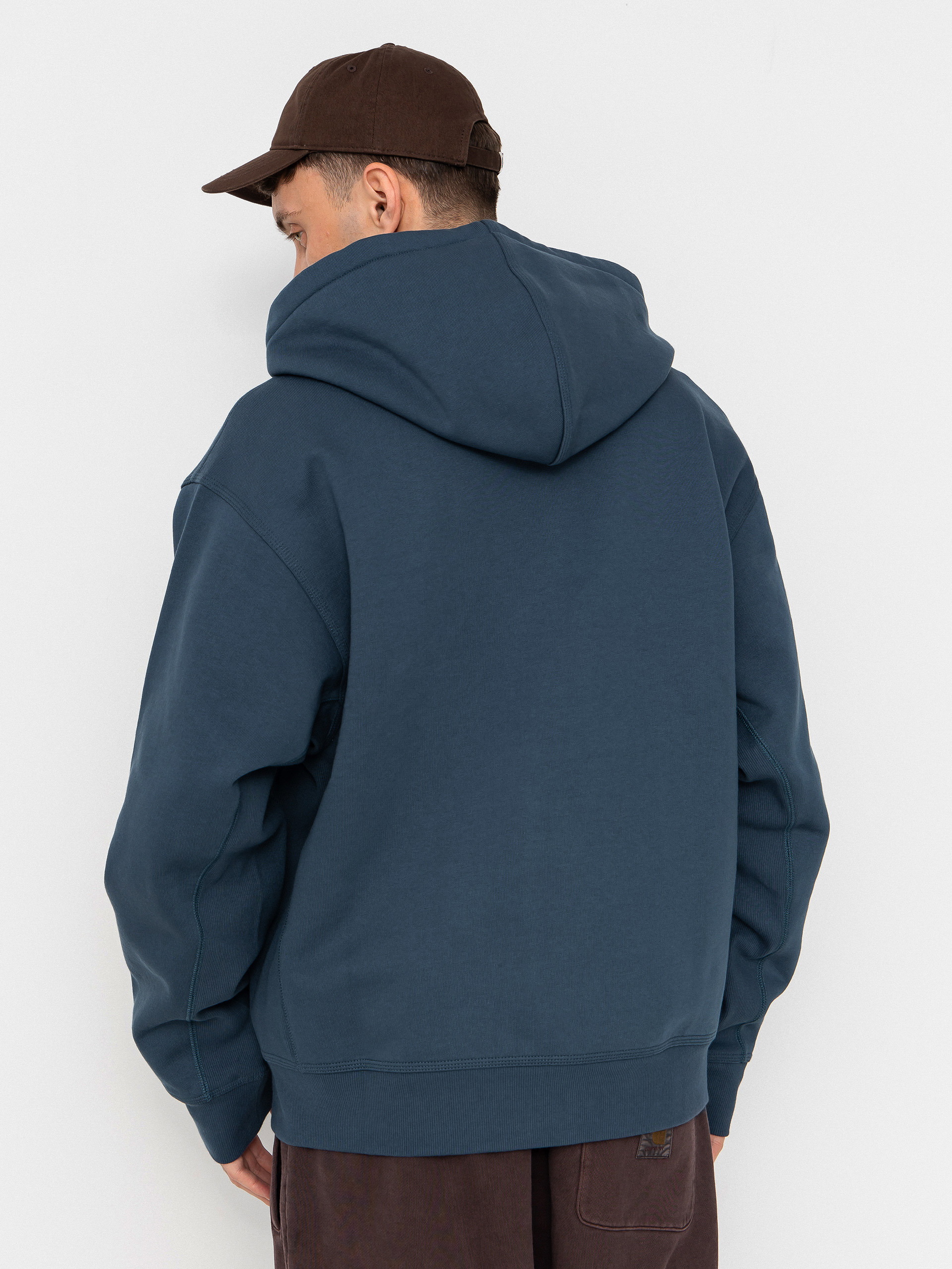 Kapucnis pulóver Carhartt WIP American Script ZHD (office blue)