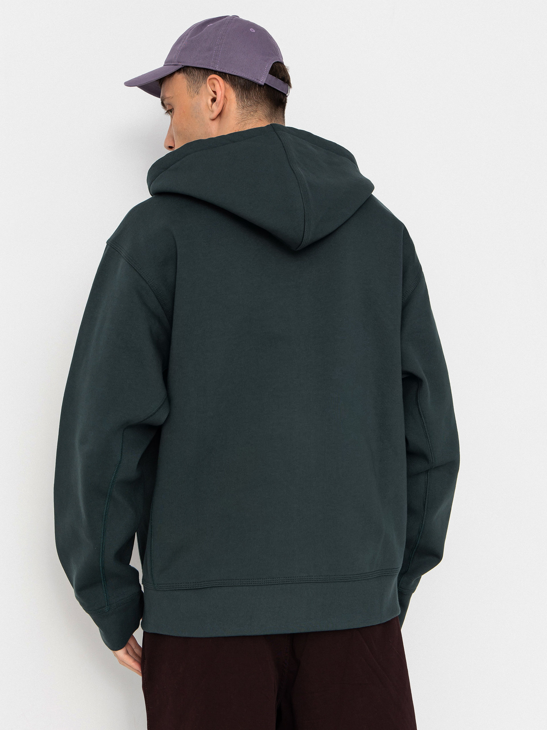 Carhartt WIP American Script ZHD Kapucnis pulóver (kale green)