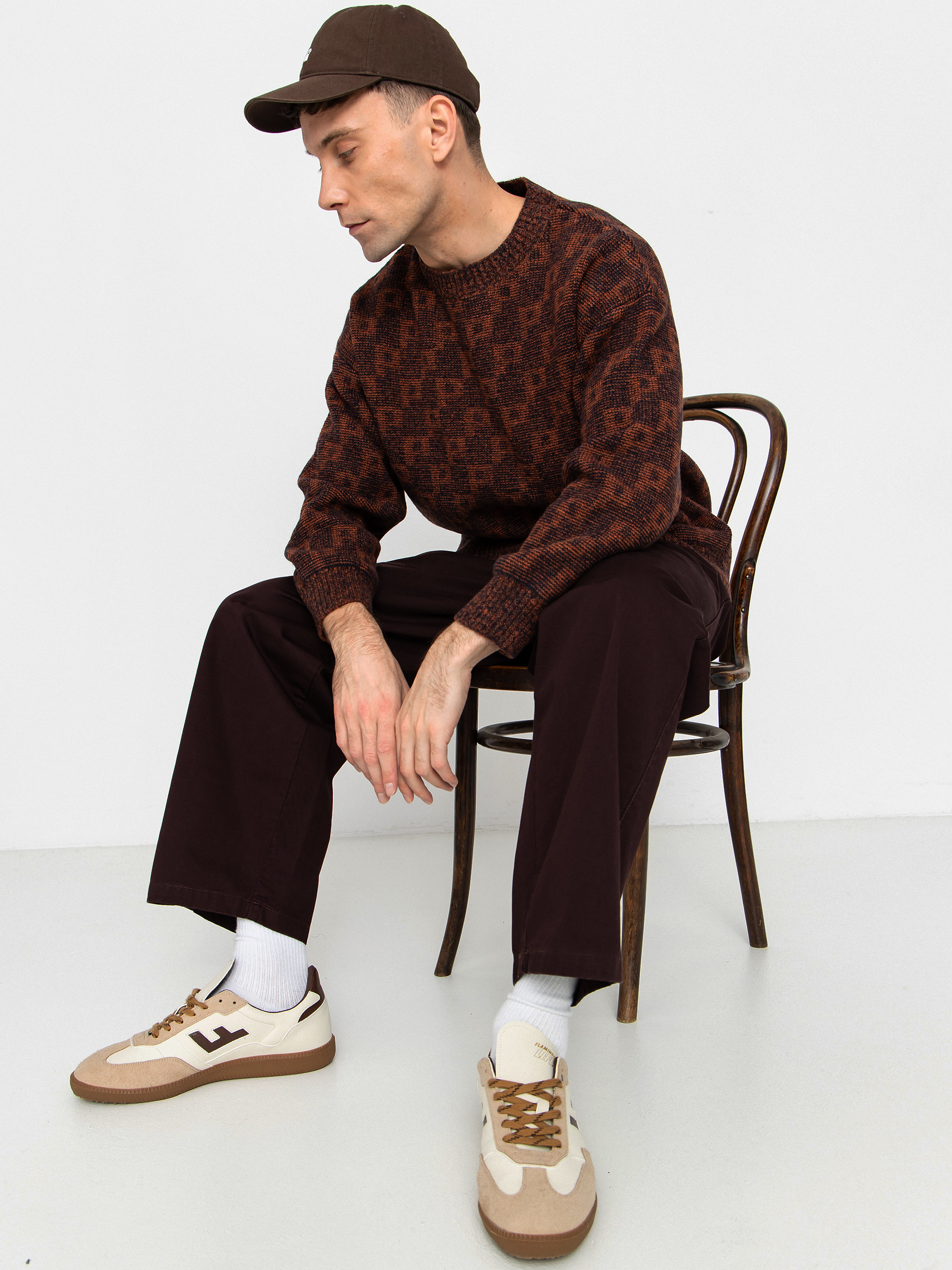 Polar Skate George P Pattern Pulu00f3ver (navy/orange)