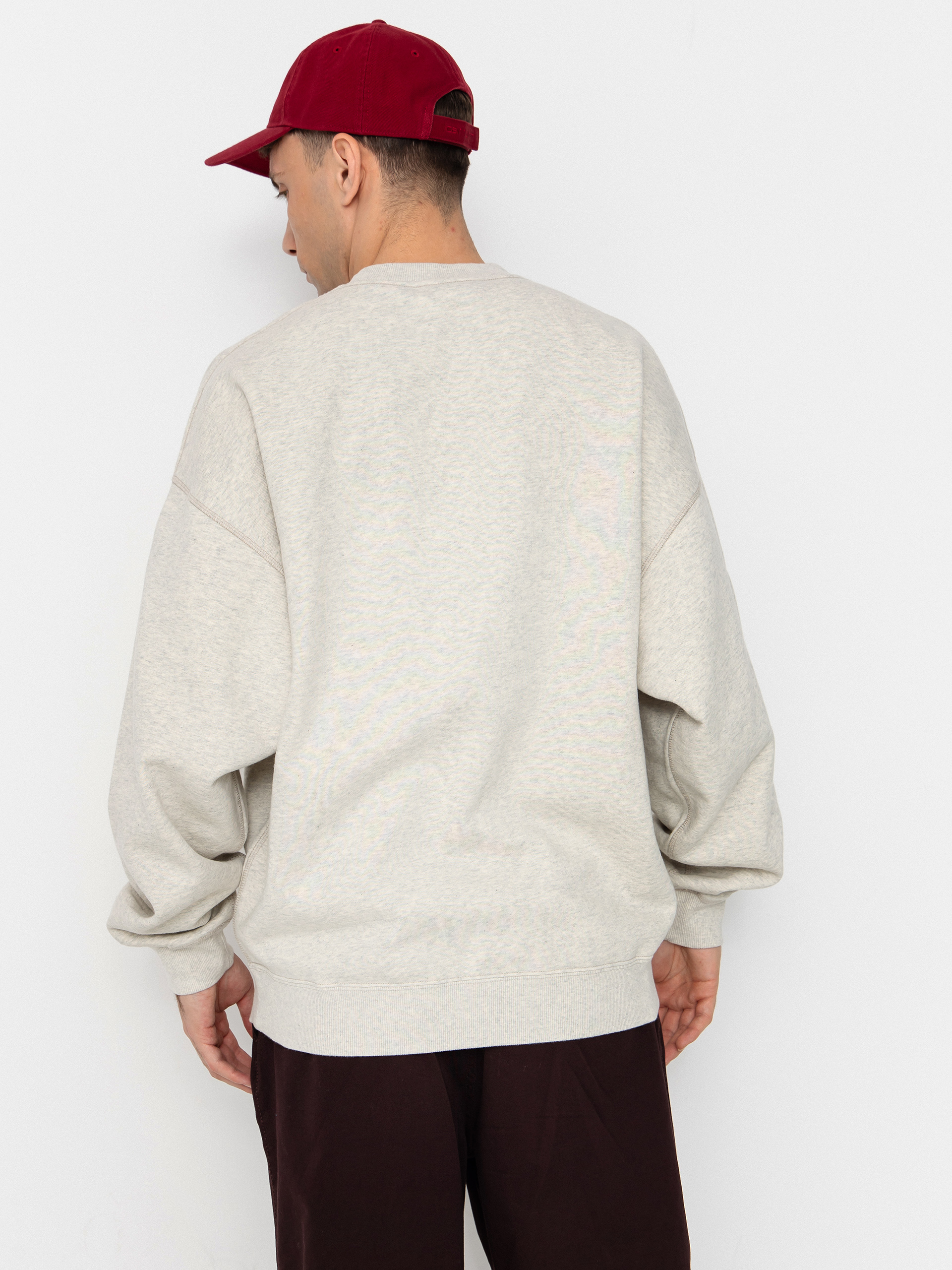 Polar Skate Frankie Crewneck Pulóver (ivory grey melange)