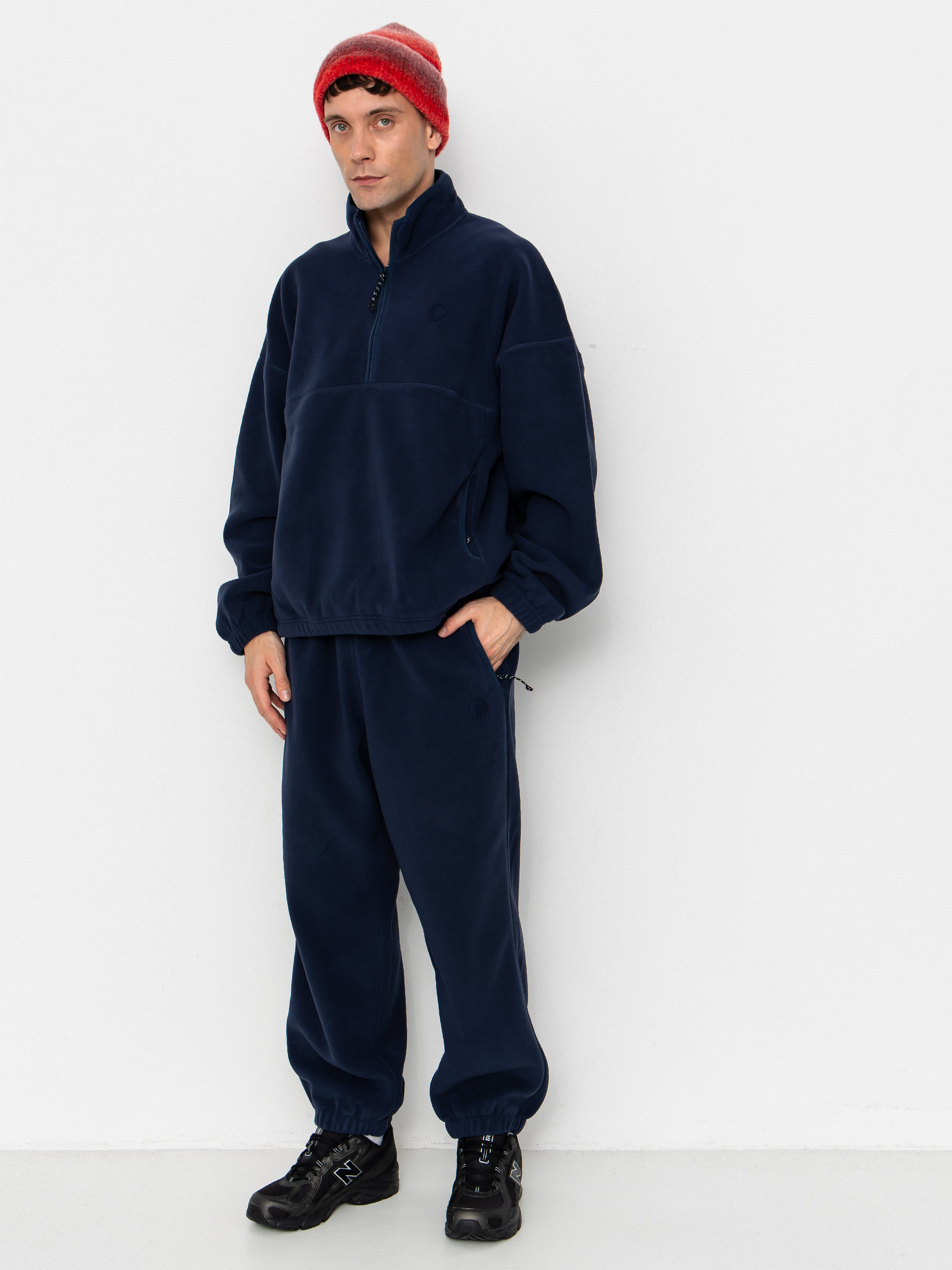 Polar Skate Ivan Half Zip Kardigán (grey blue)