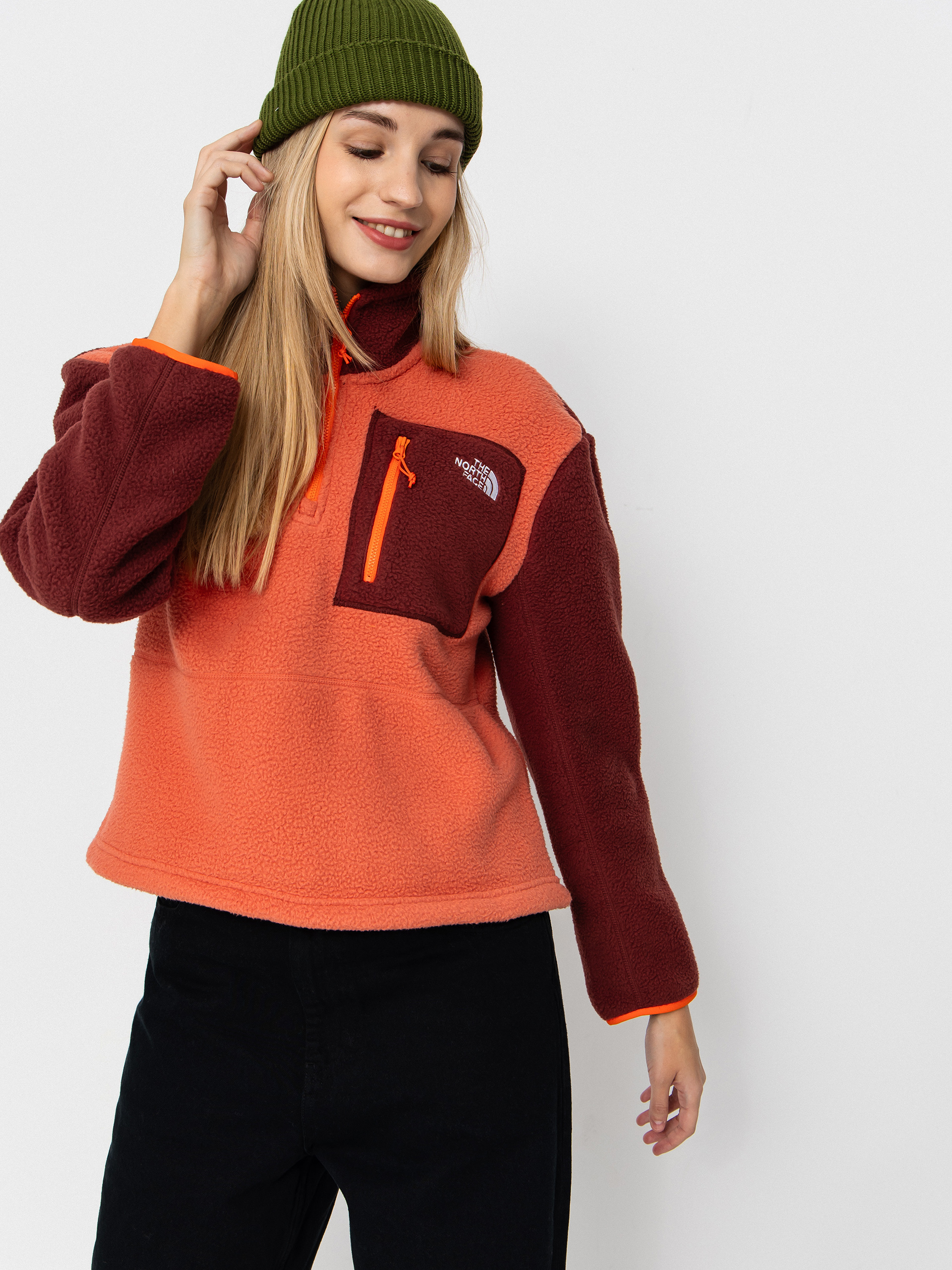 The North Face Yumiori 1/4 Zip Polu00e1r pulu00f3ver (mars dust/sumac/solar f)