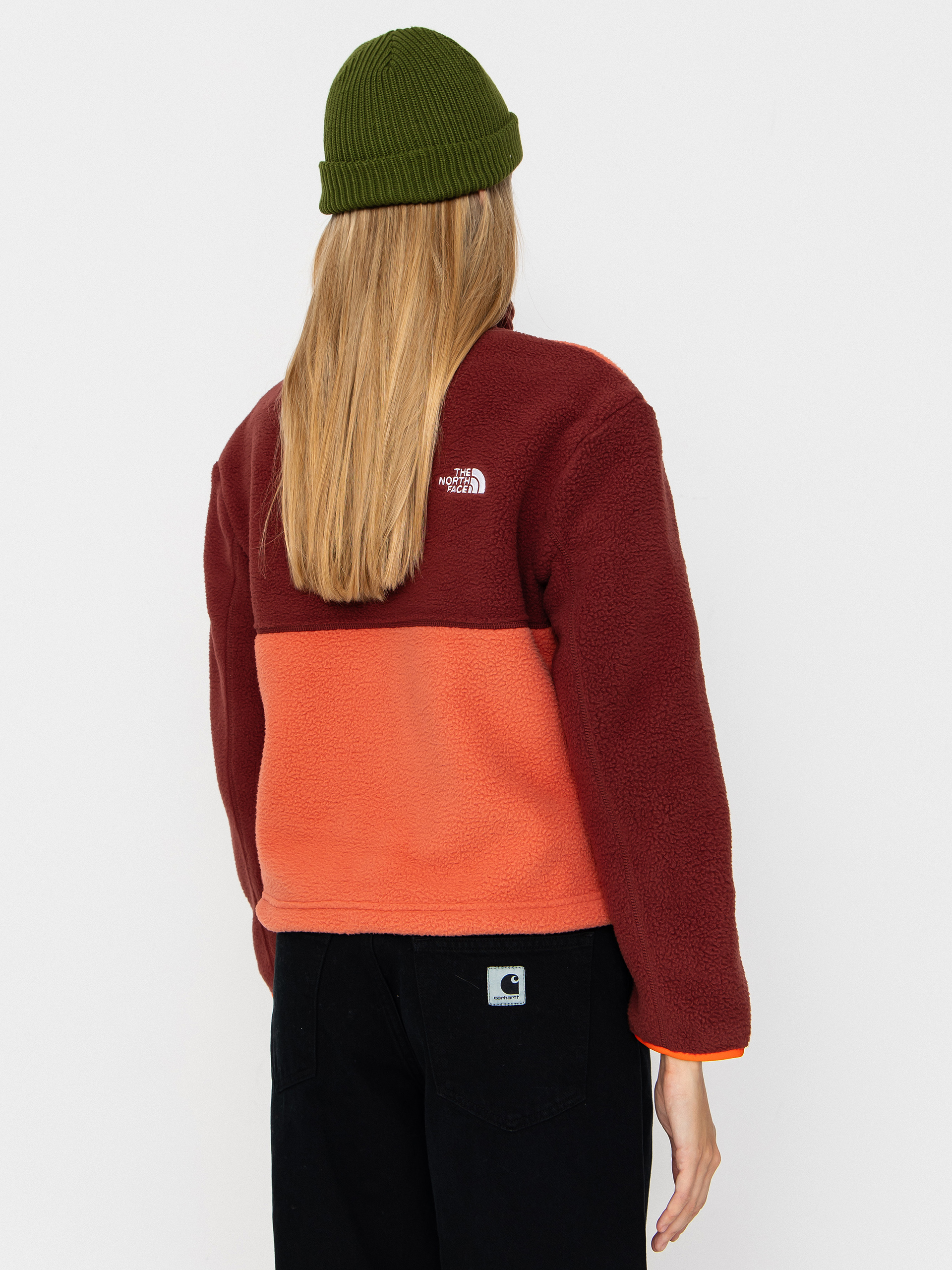 Férfi The North Face Yumiori 1/4 Zip Polár pulóver (mars dust/sumac/solar f)