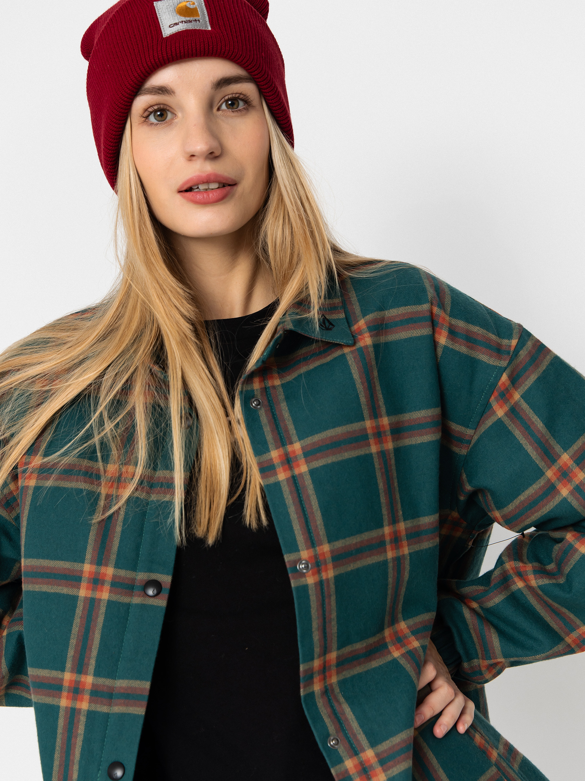 Női Volcom Ins Riding Flannel Dzseki (atlantic deep)