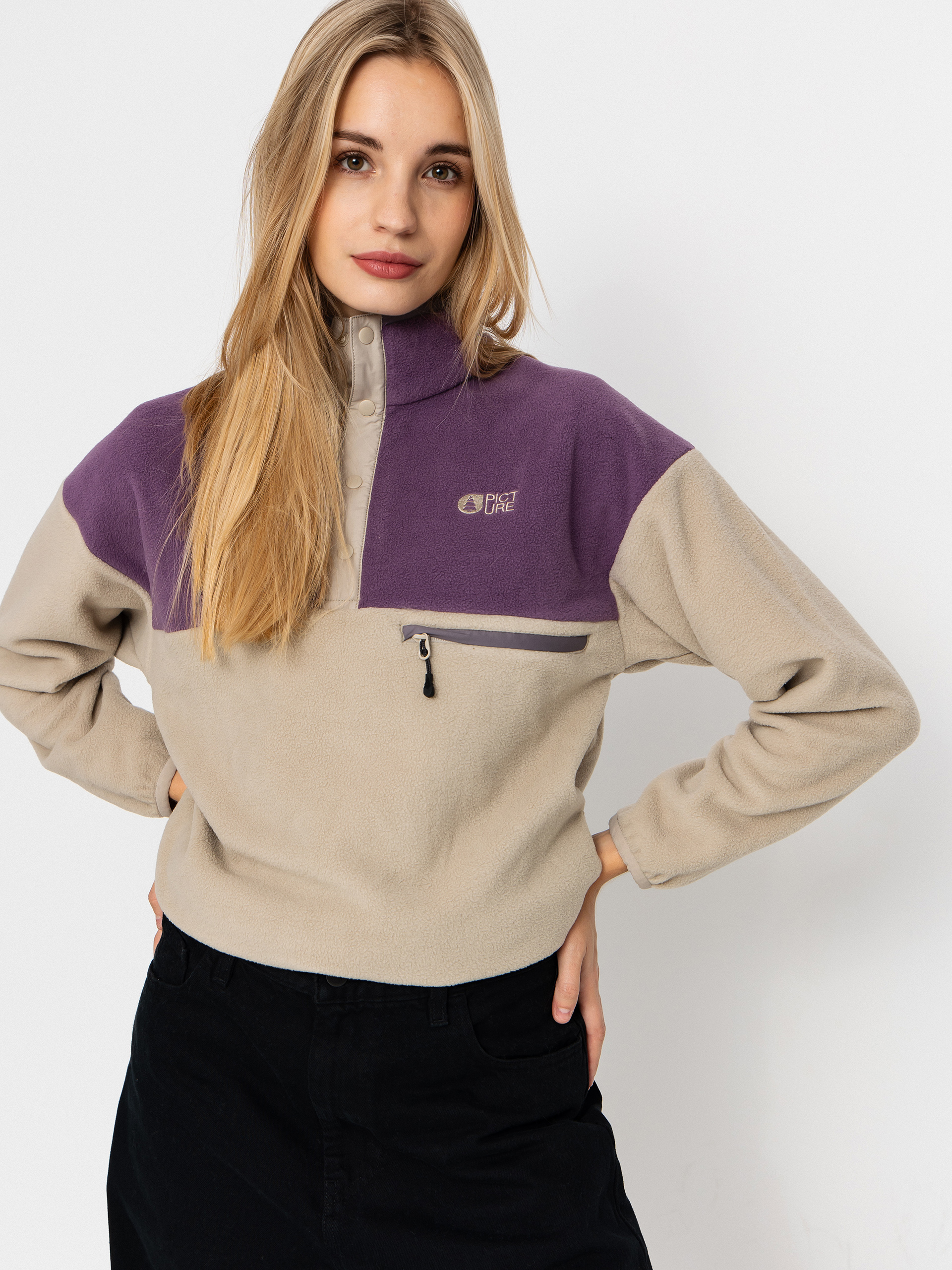 Picture Arcca 1/4 Zip Wmn Polu00e1r pulu00f3ver (pure cashmere)